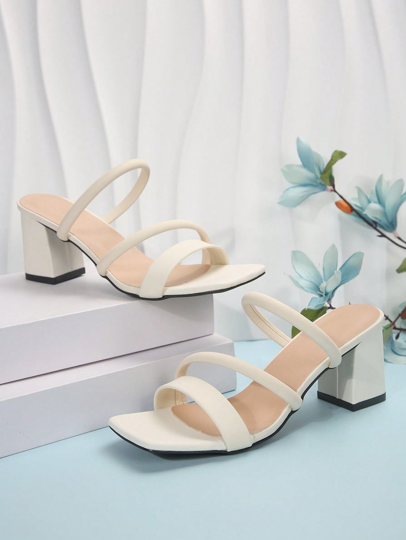 In Beige Women Heeled Sandals