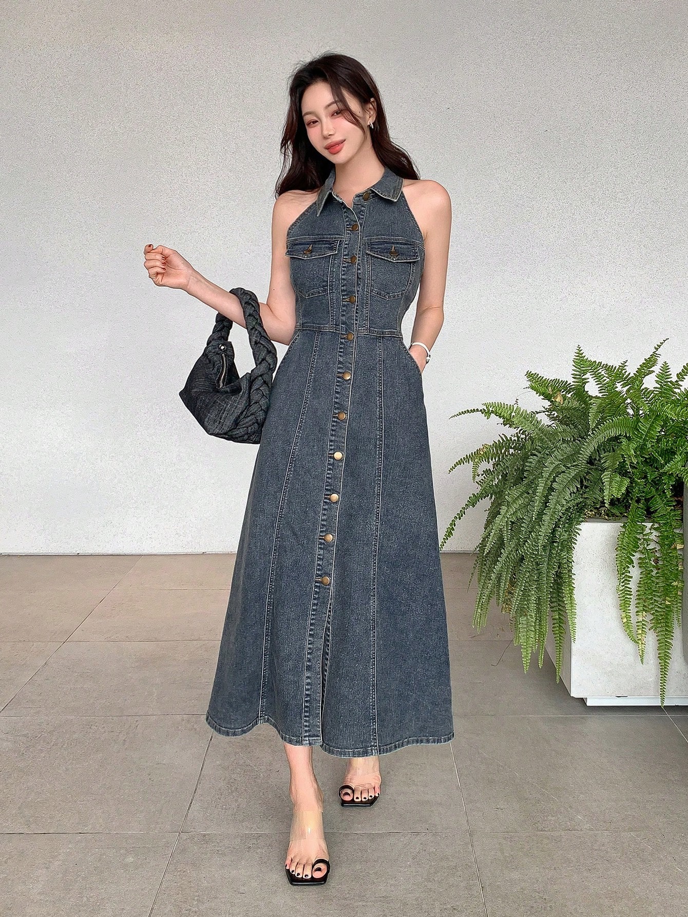 In Blue Women Denim Dresses