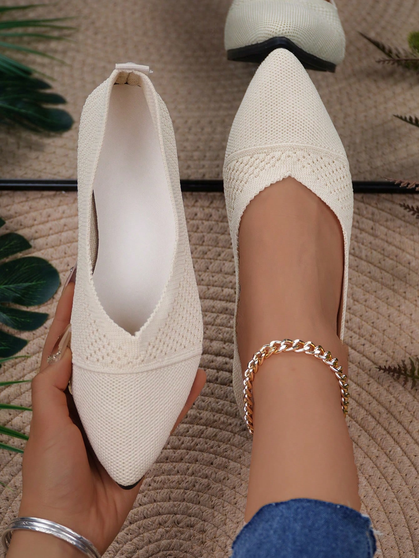 In Beige Women Flats