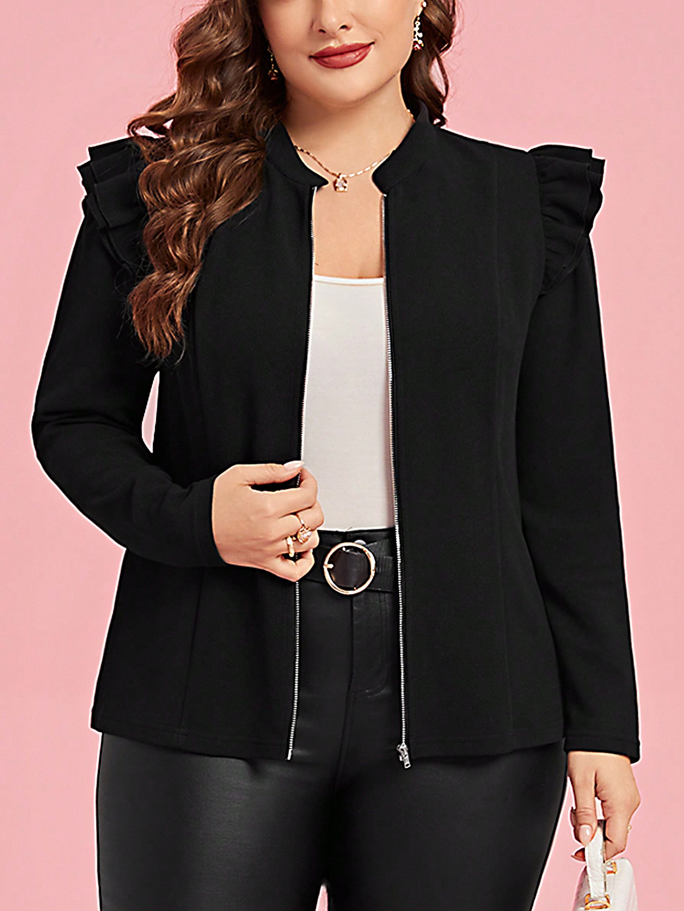 In Casual Plus Size Coats