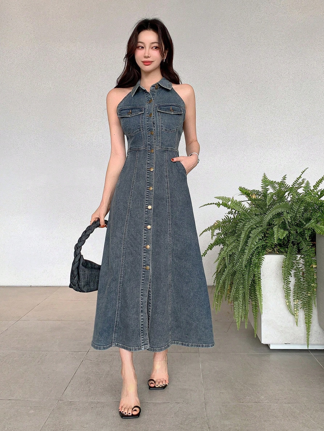 In Blue Women Denim Dresses