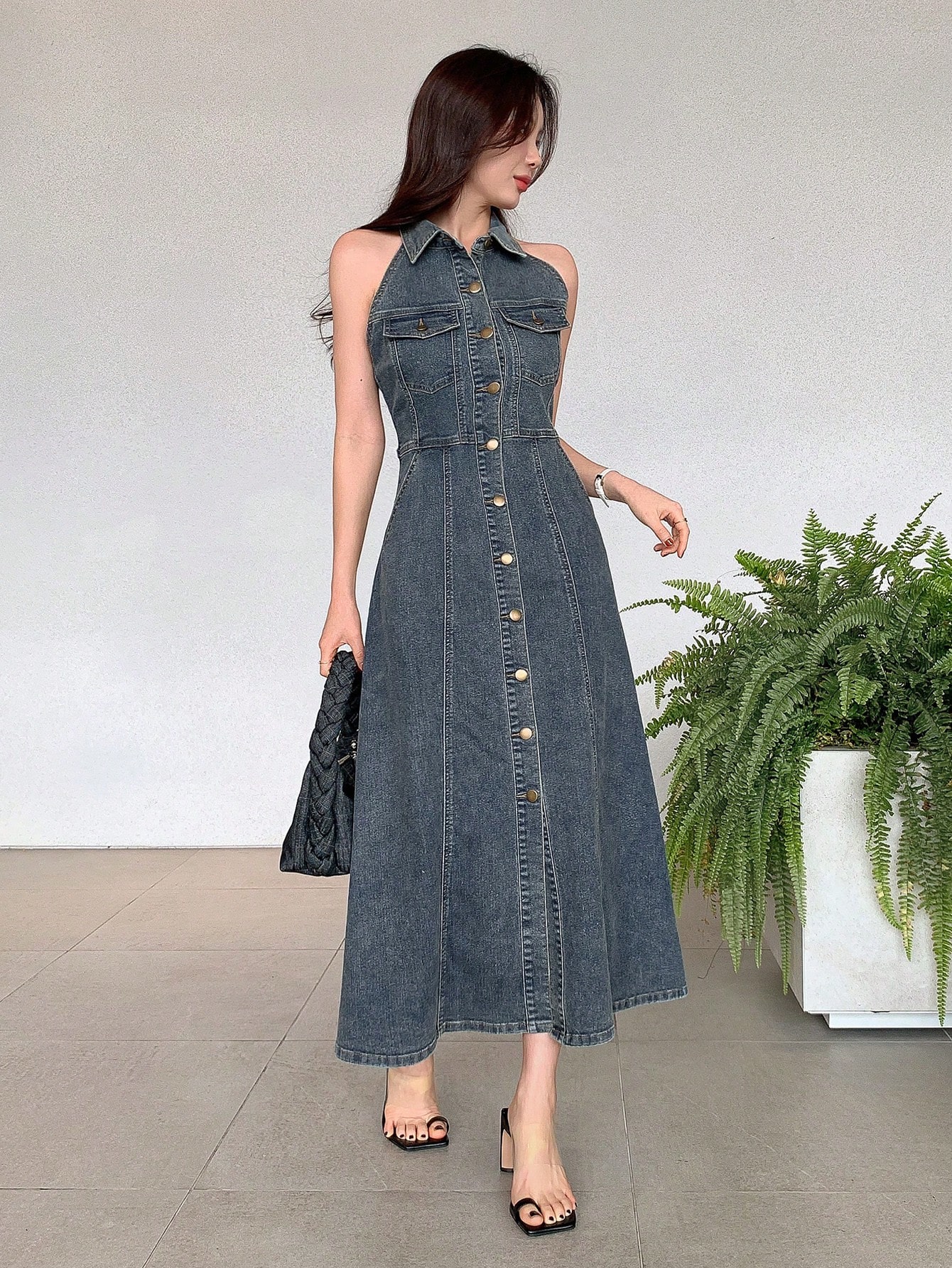 In Blue Women Denim Dresses