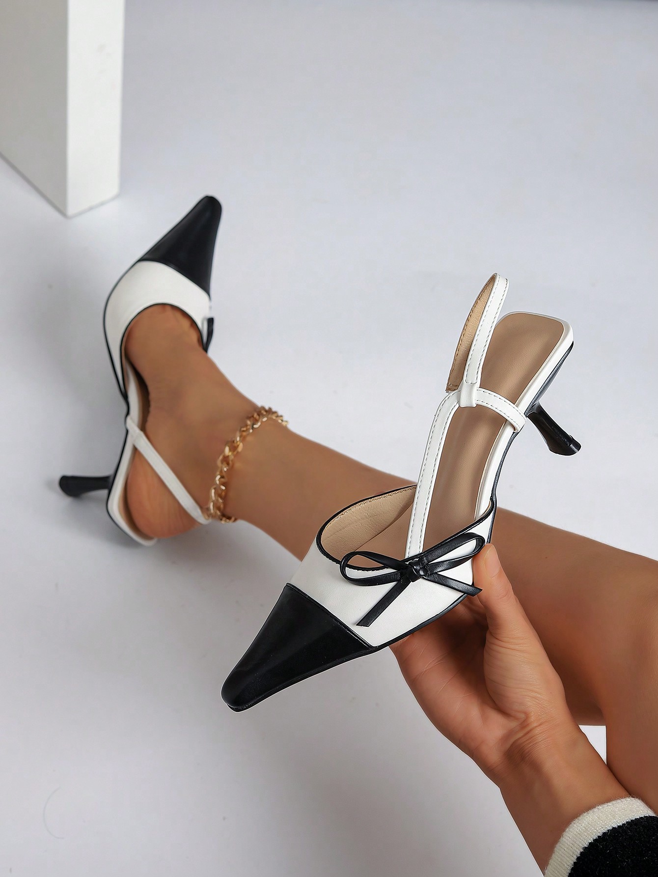 In Black and White Women Pumps