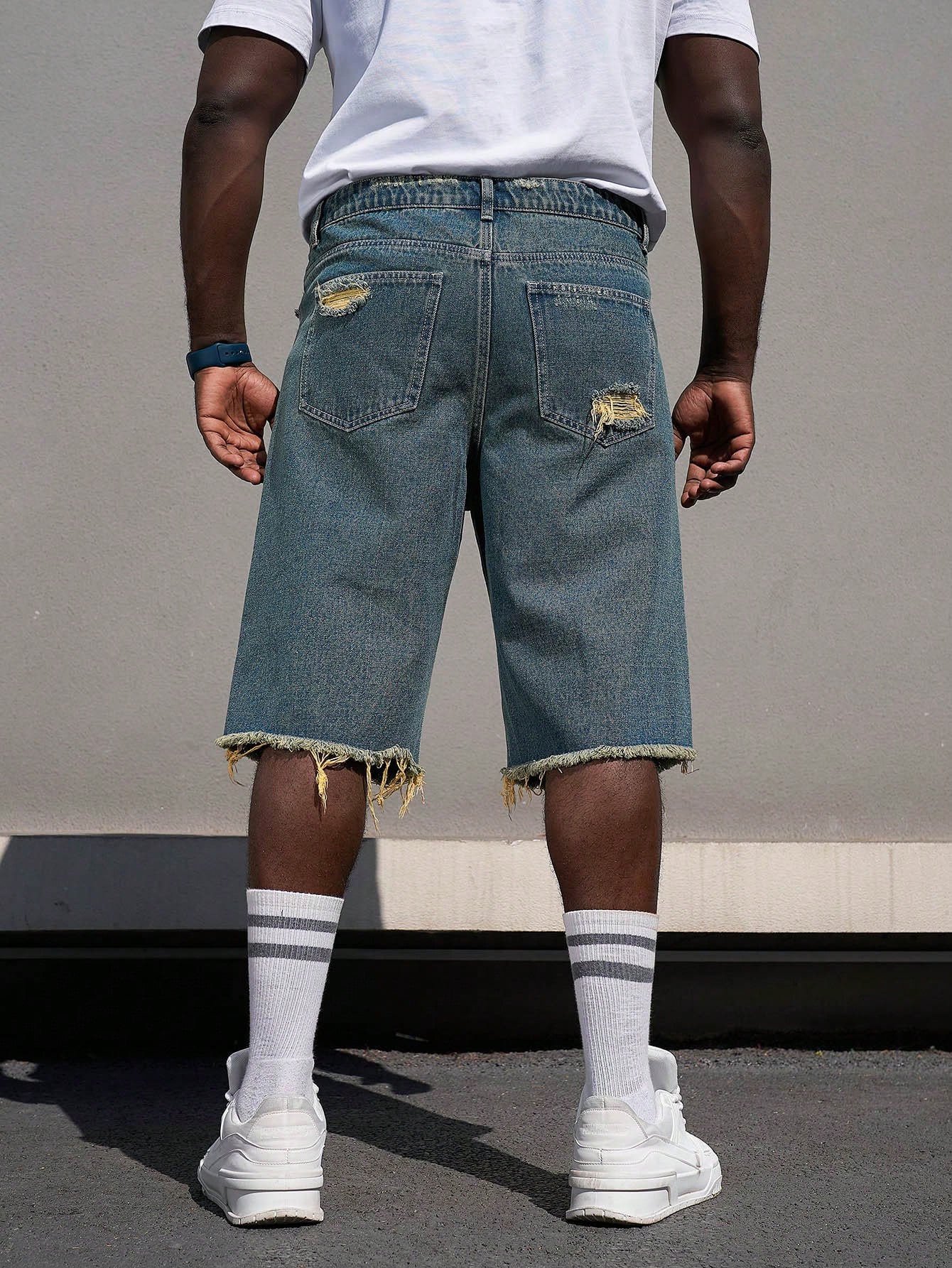 Men Plus Size Denim Shorts