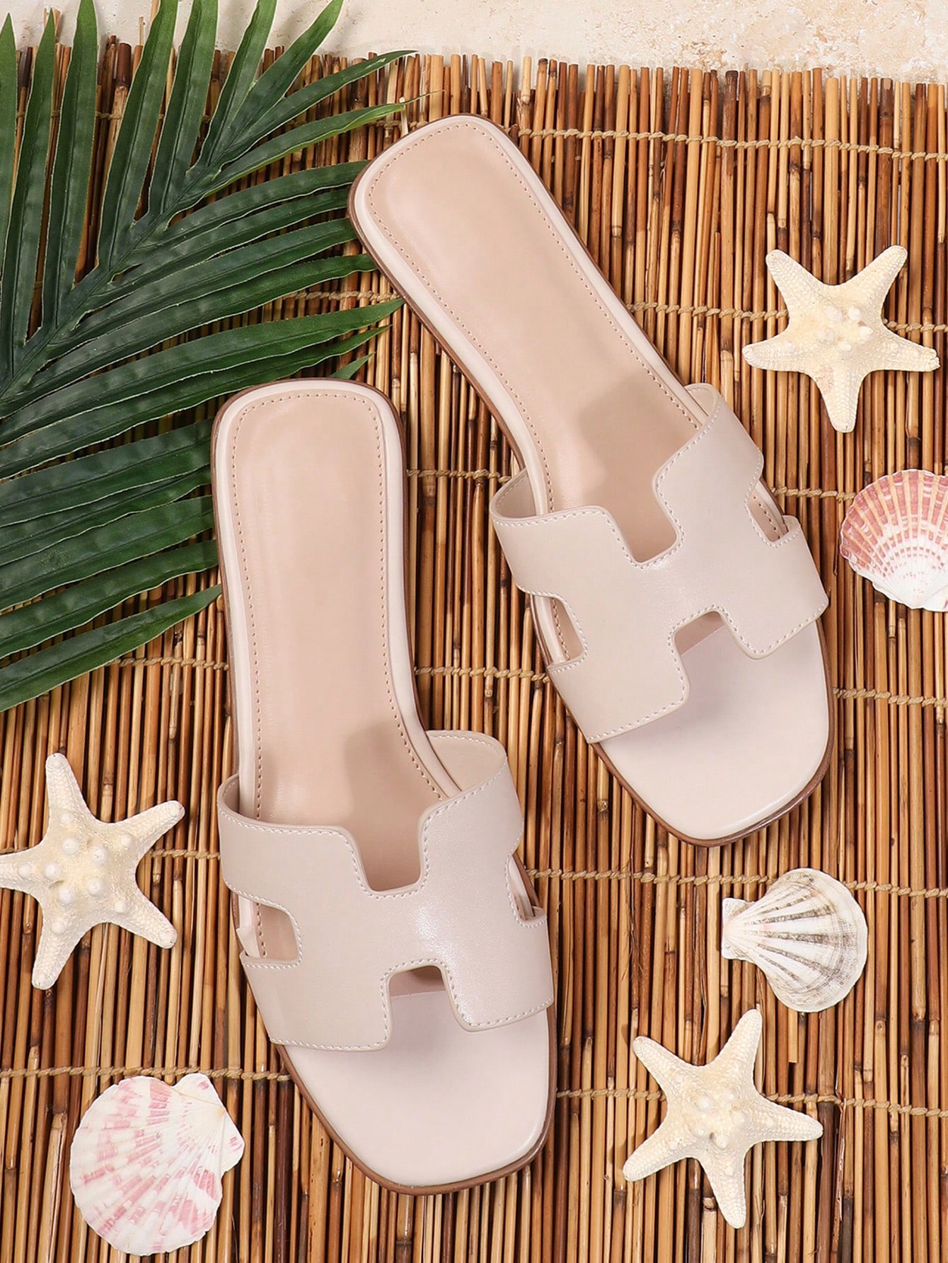 In Beige Women Flat Sandals