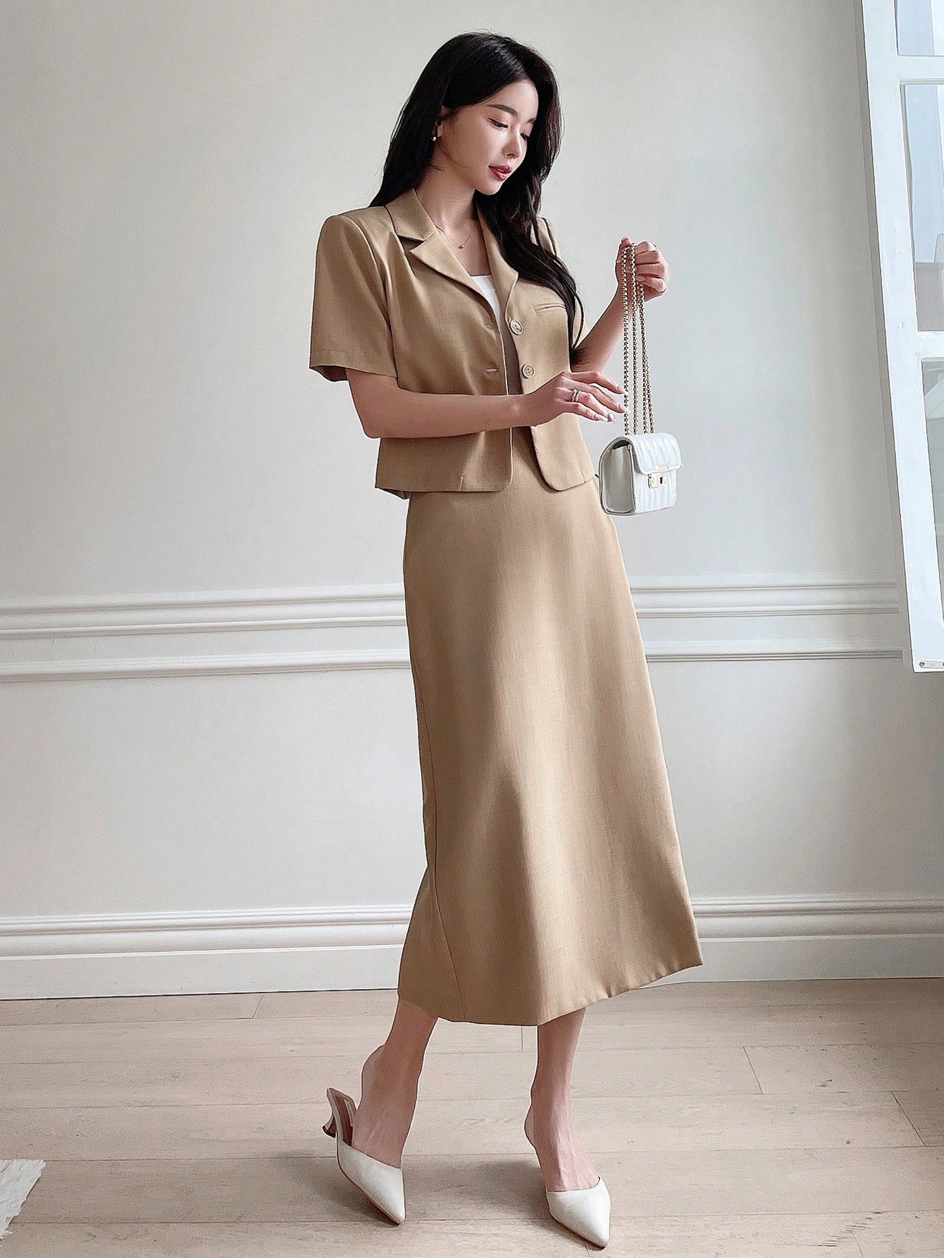 In Short Sleeve Women Suit Sets