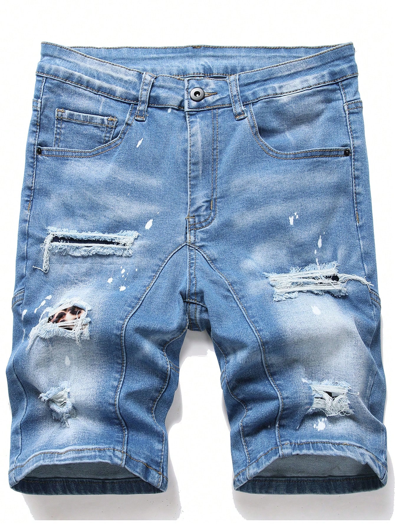 Men Plus Size Denim Shorts