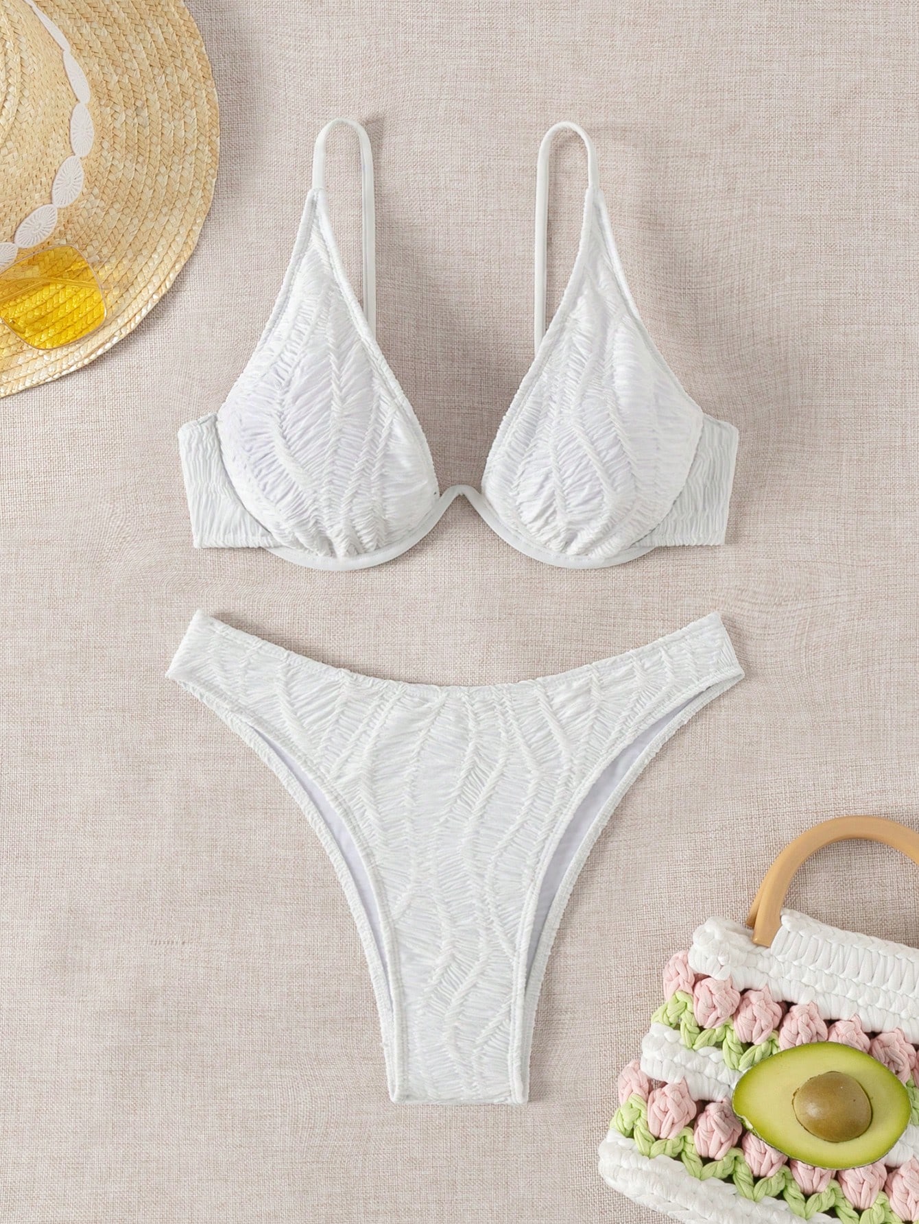 In White Women Bikini Sets