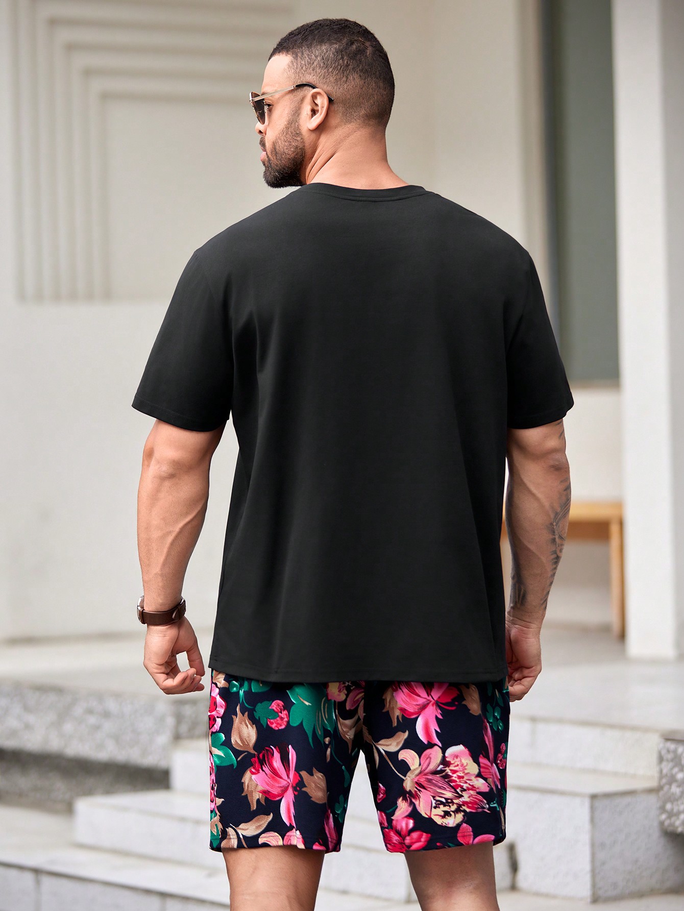 Men Plus Size T-Shirt Co-ords