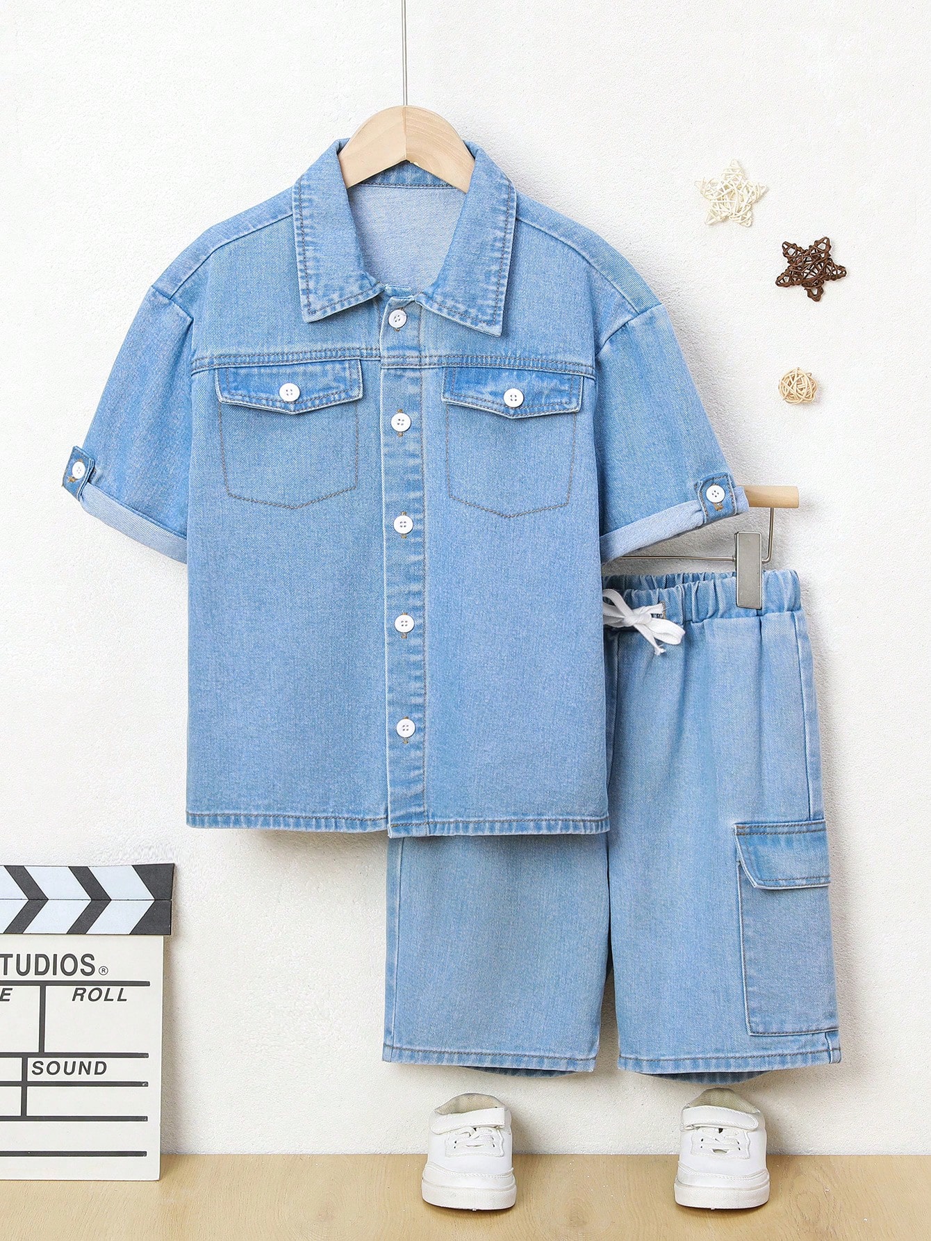 Tween Boys Denim Two-piece Outfits