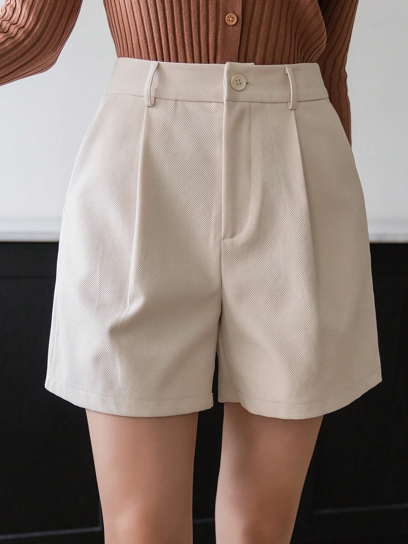 In Beige Women Shorts