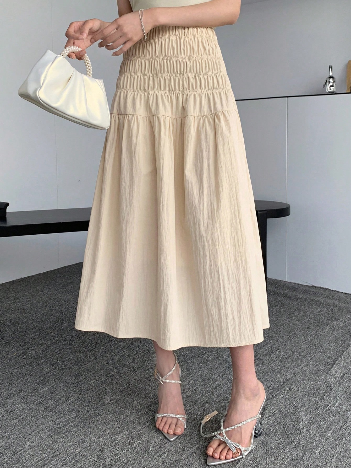 In Beige Women Skirts