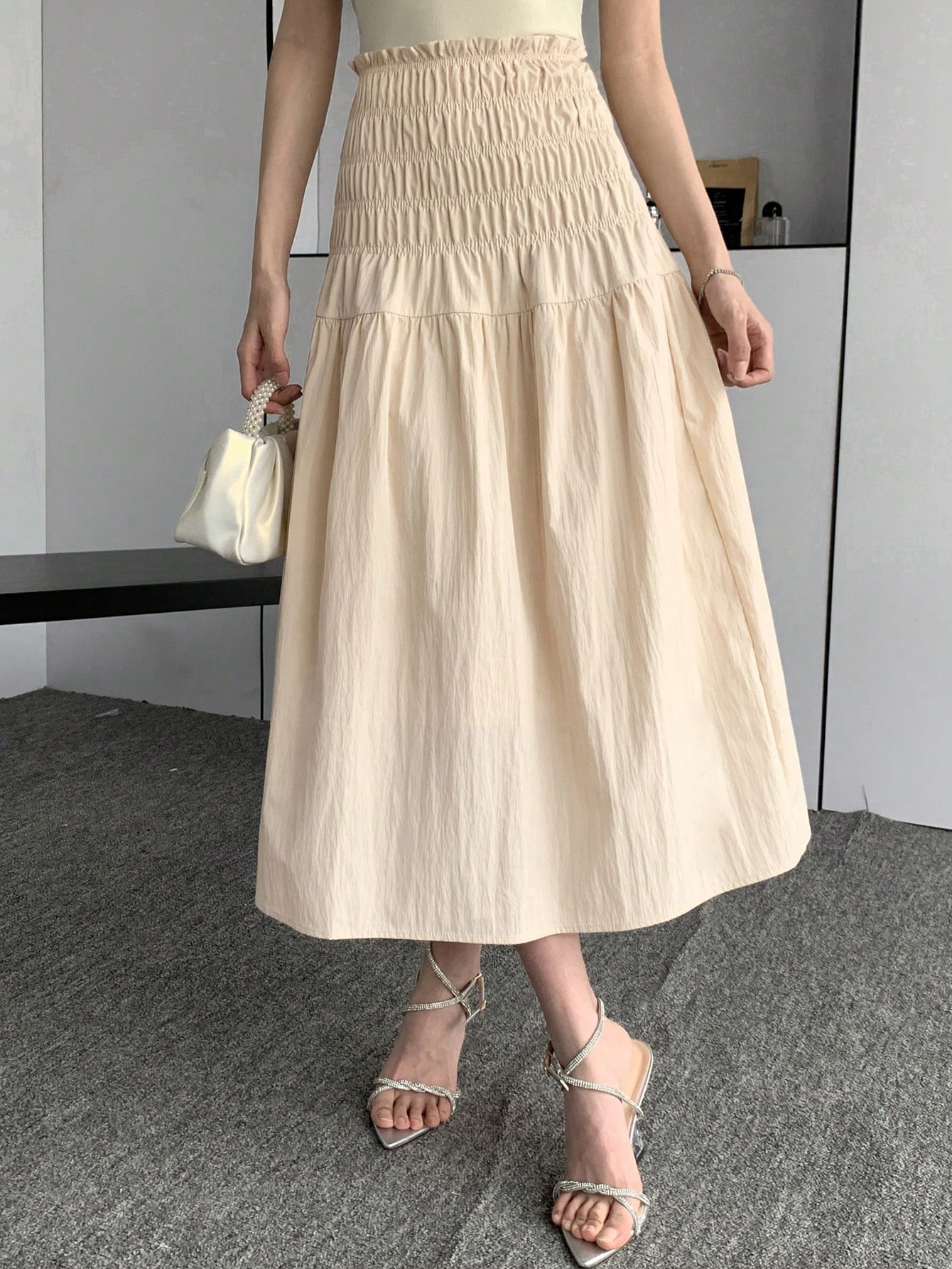 In Beige Women Skirts