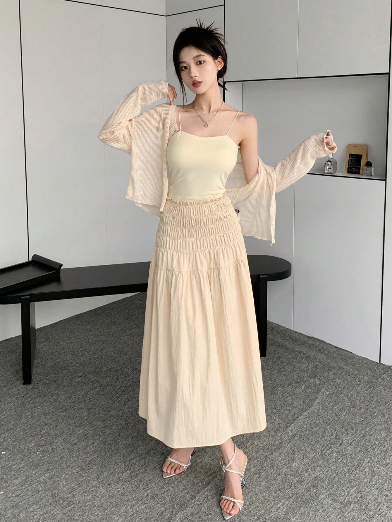 In Beige Women Skirts