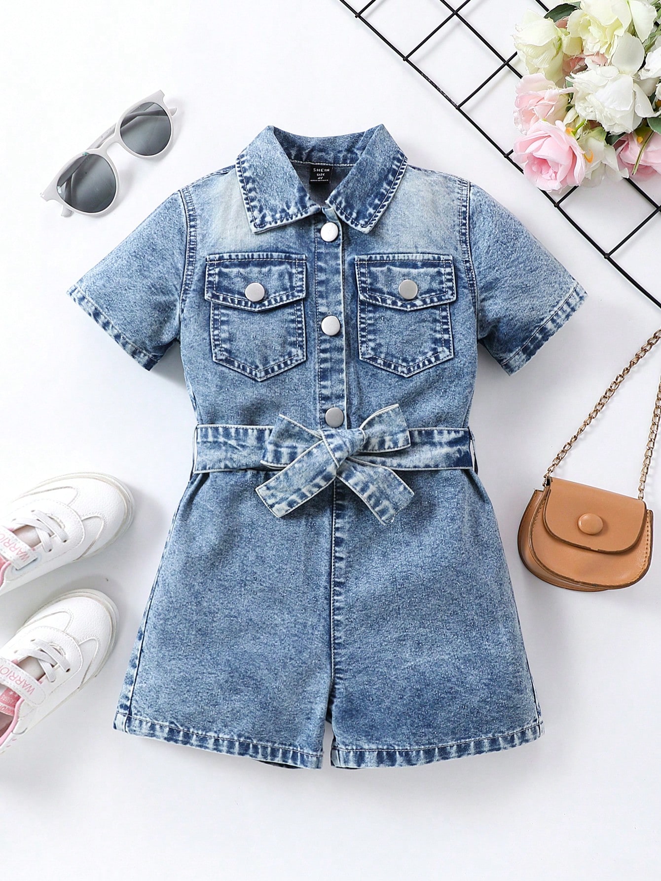 Young Girls Denim Overalls & Jumpsuits