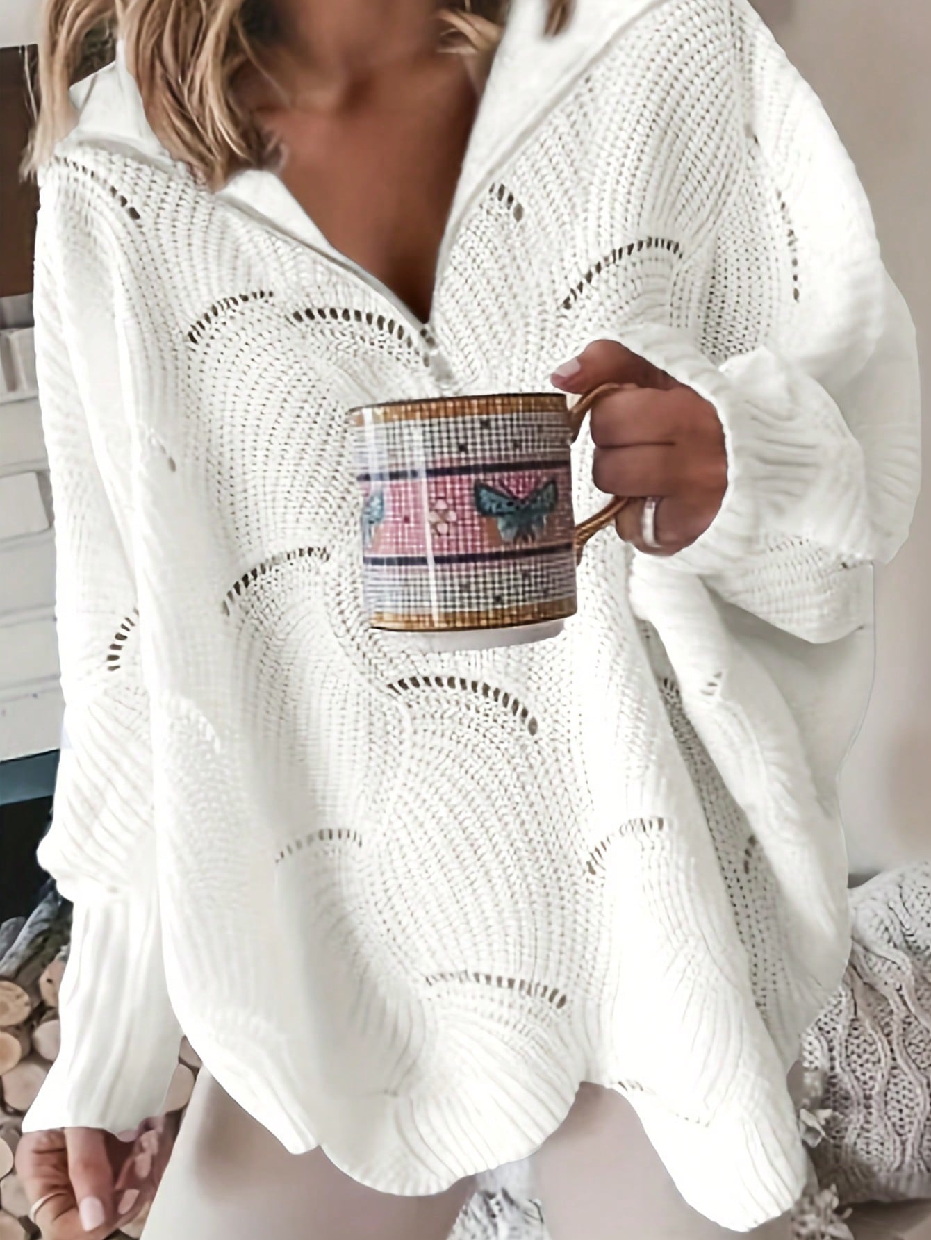 In White Plus Size Sweaters