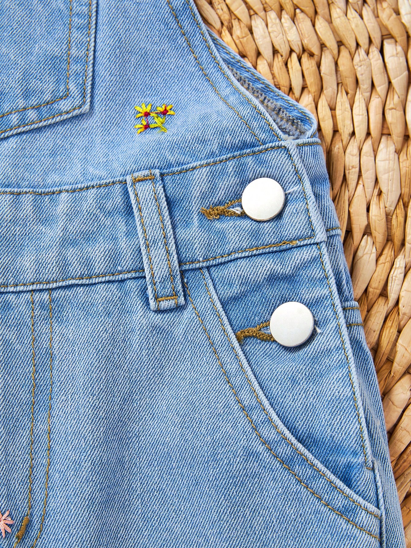 Young Girls Denim Overalls & Jumpsuits