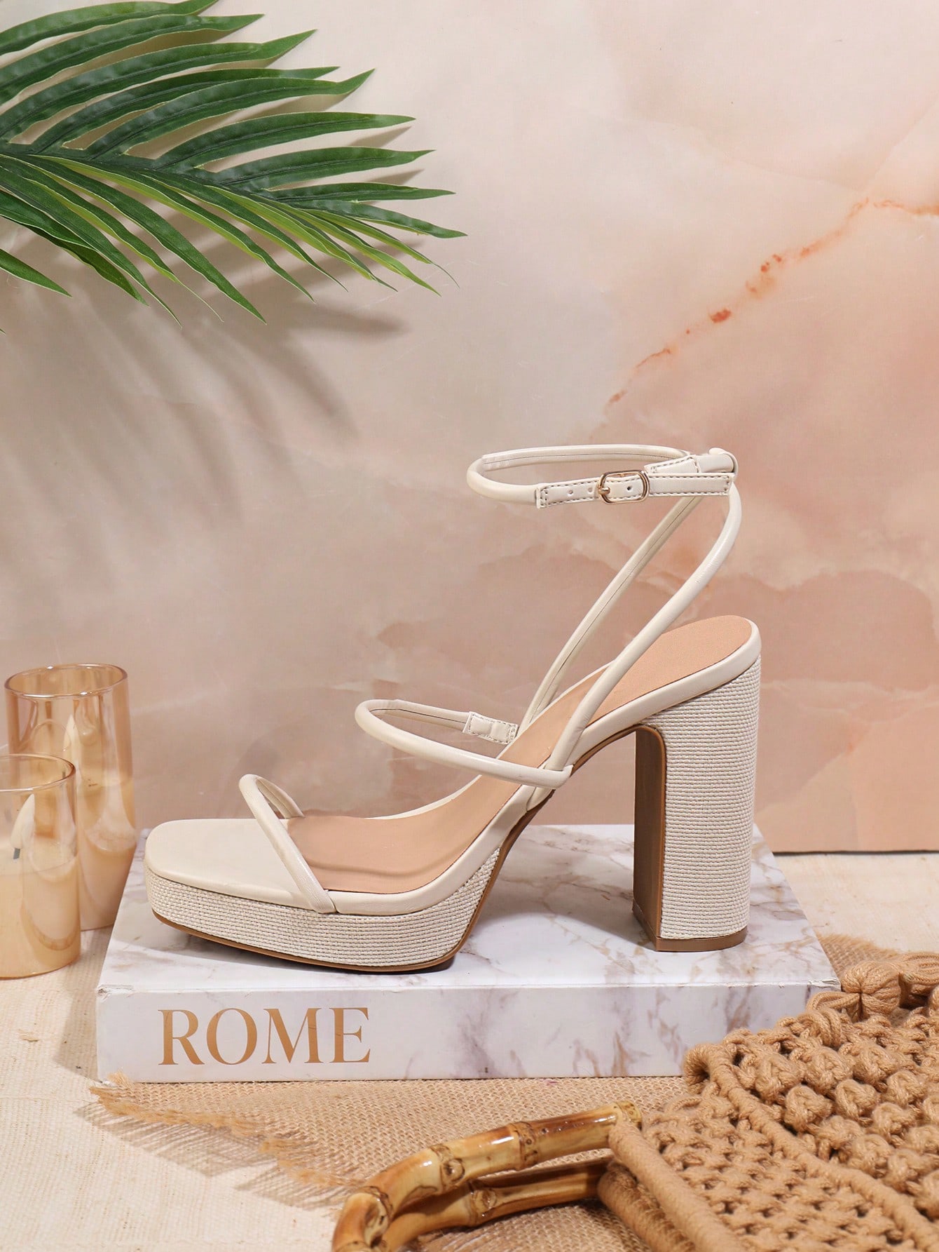 In Beige Women Heeled Sandals