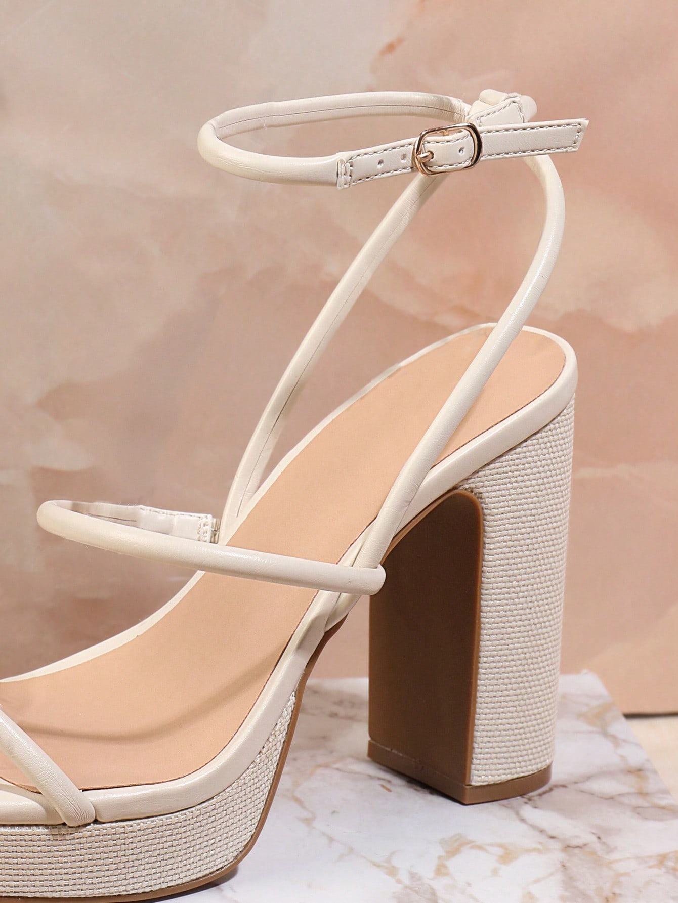 In Beige Women Heeled Sandals