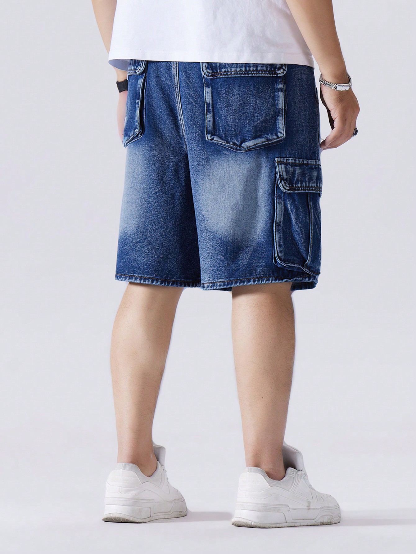 Men Plus Size Denim Shorts