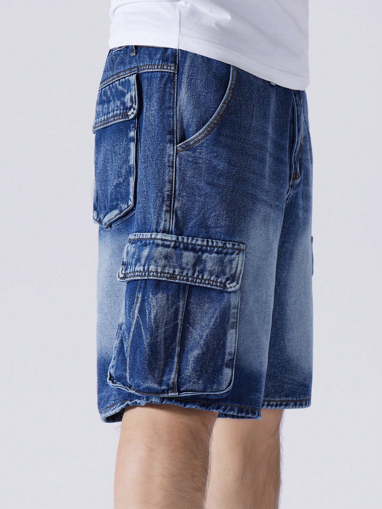 Men Plus Size Denim Shorts