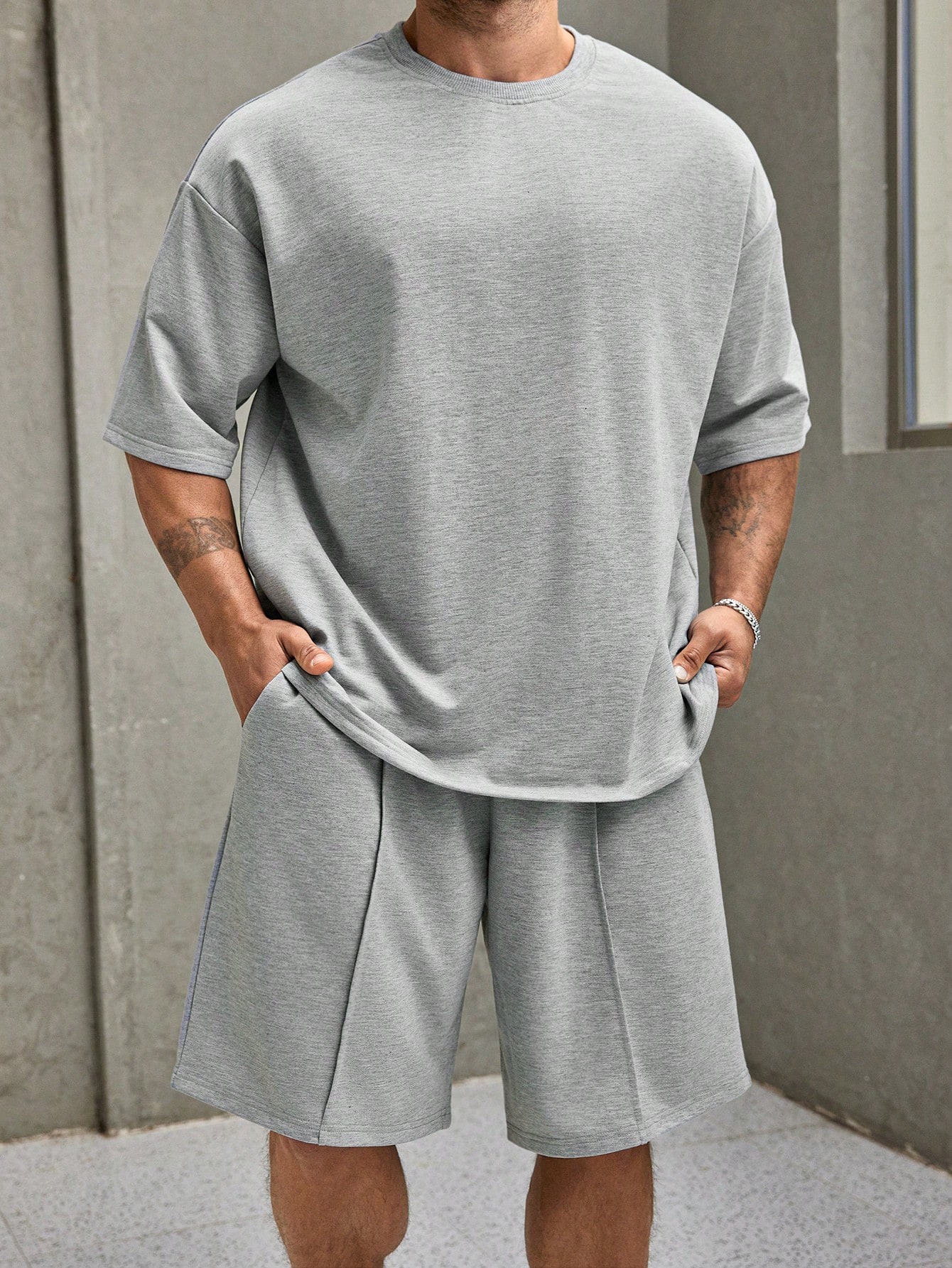 Men Plus Size T-Shirt Co-ords