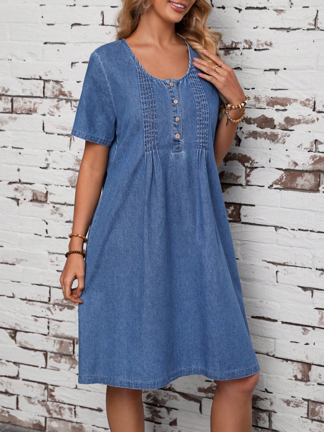 In Blue Women Denim Dresses