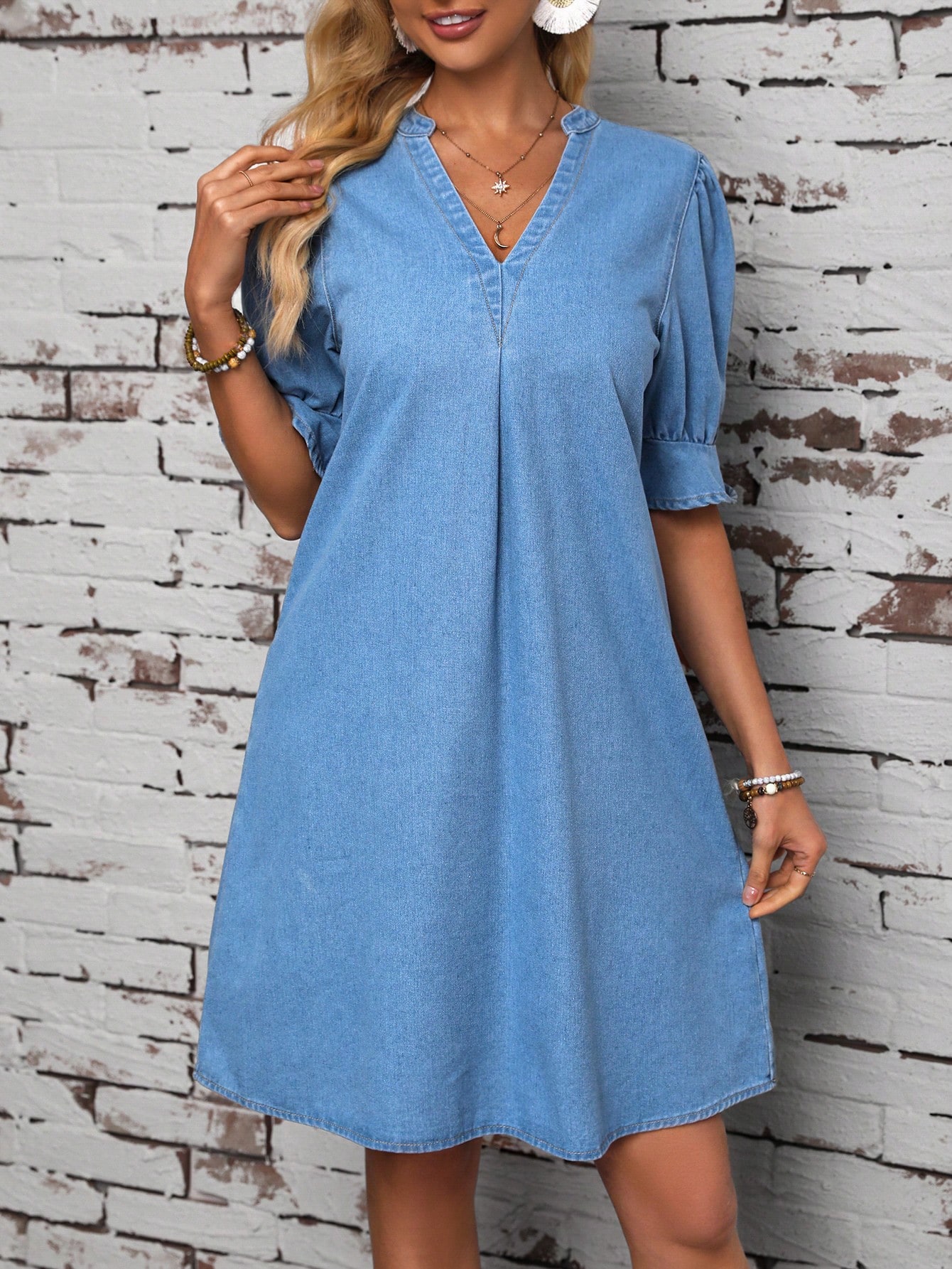 In Blue Women Denim Dresses