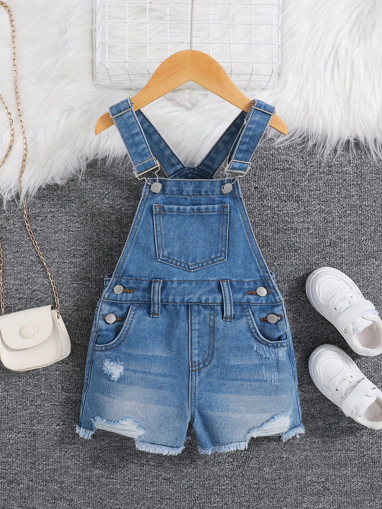 Young Girls Denim Overalls & Jumpsuits