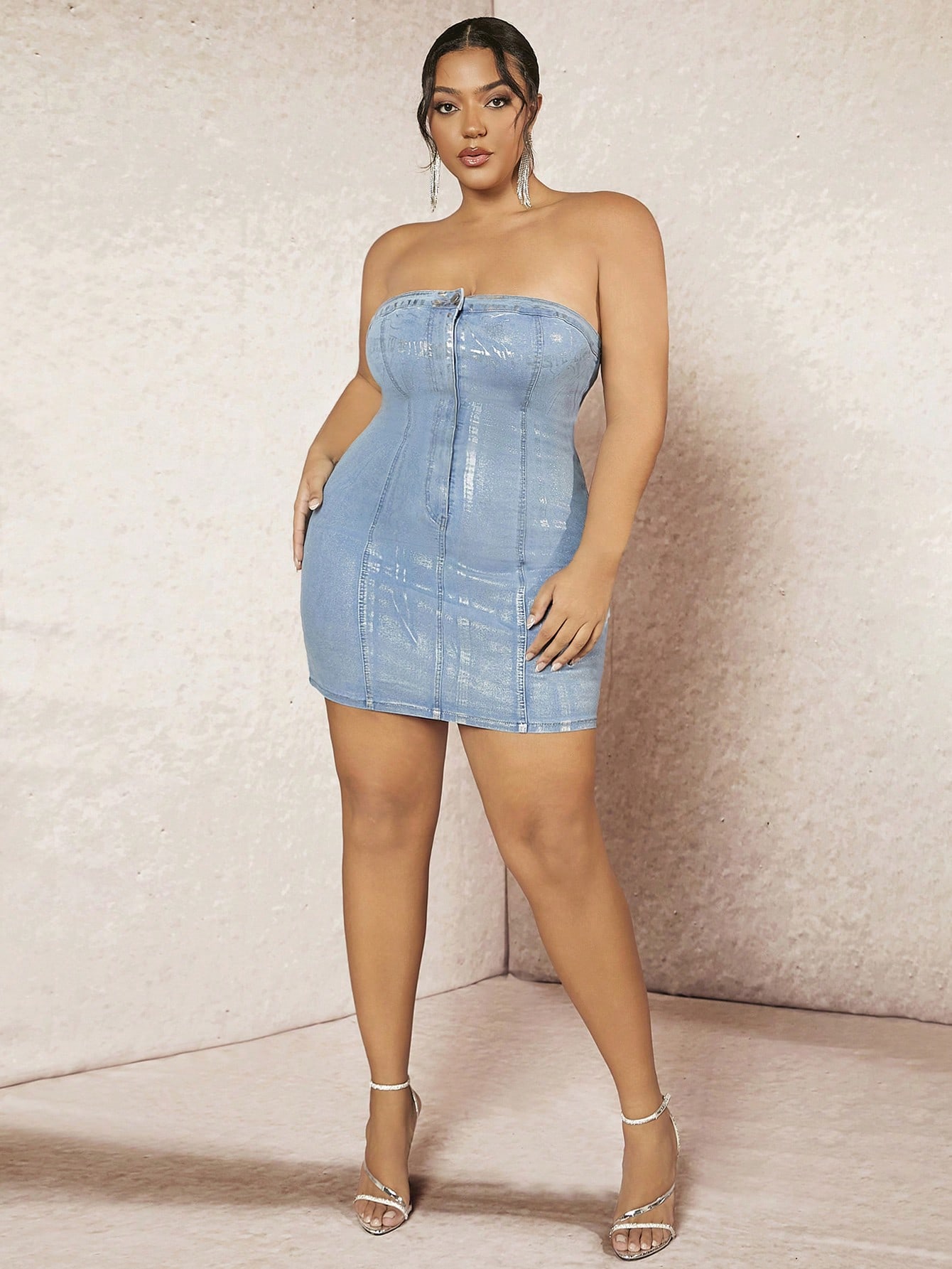 In Sexy Plus Size Denim Dresses