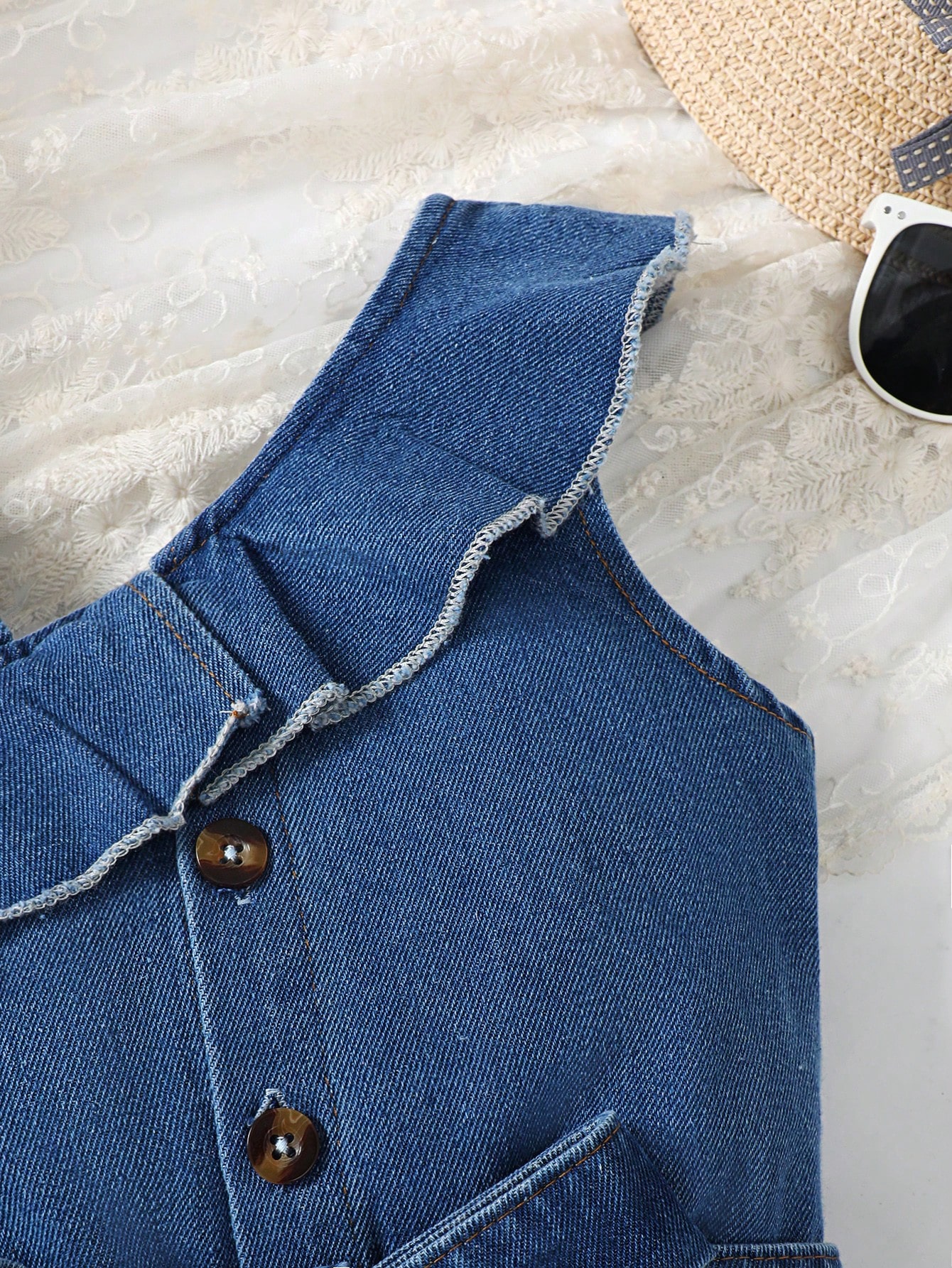 Young Girls Denim Overalls & Jumpsuits