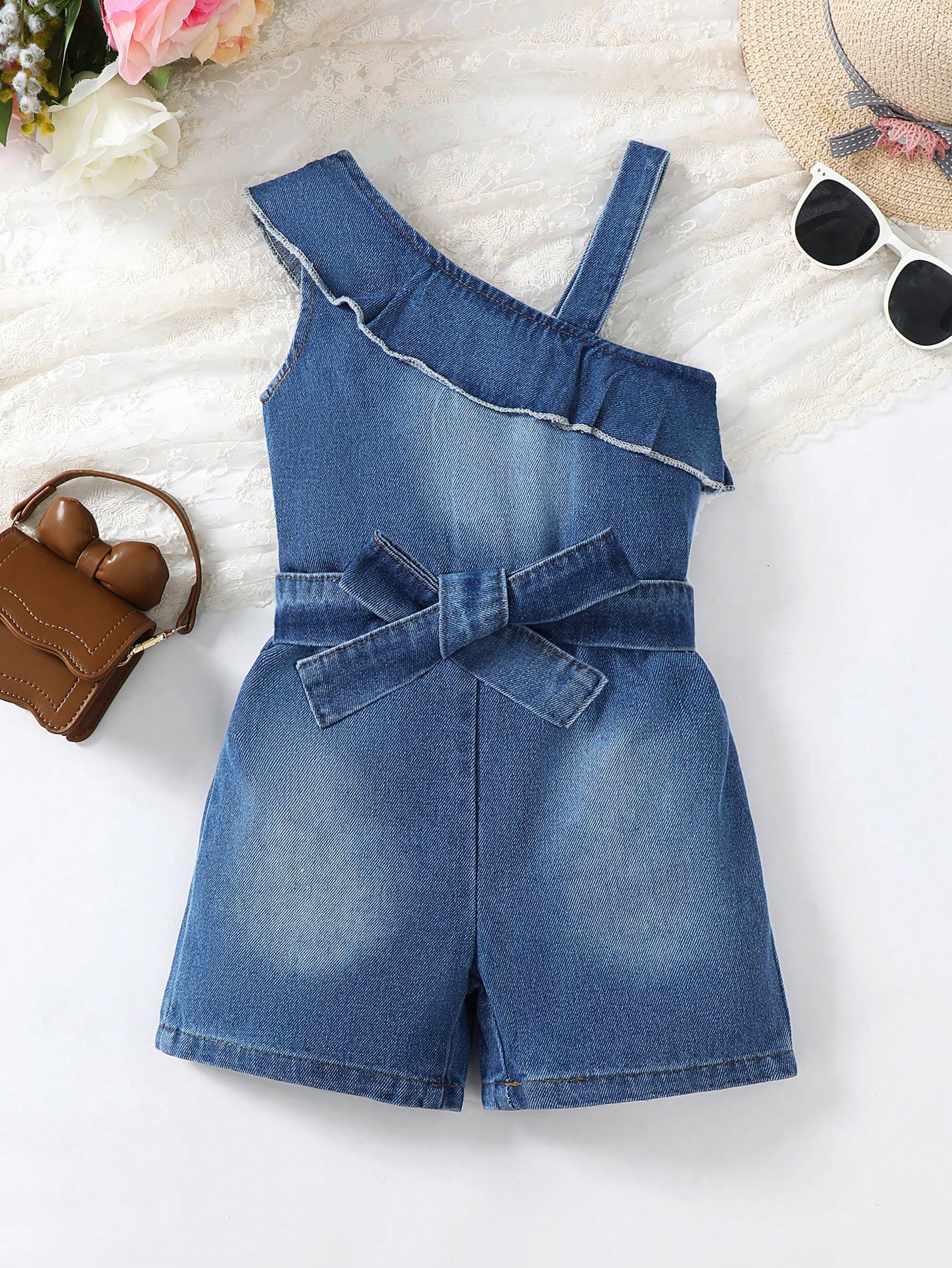 Young Girls Denim Overalls & Jumpsuits