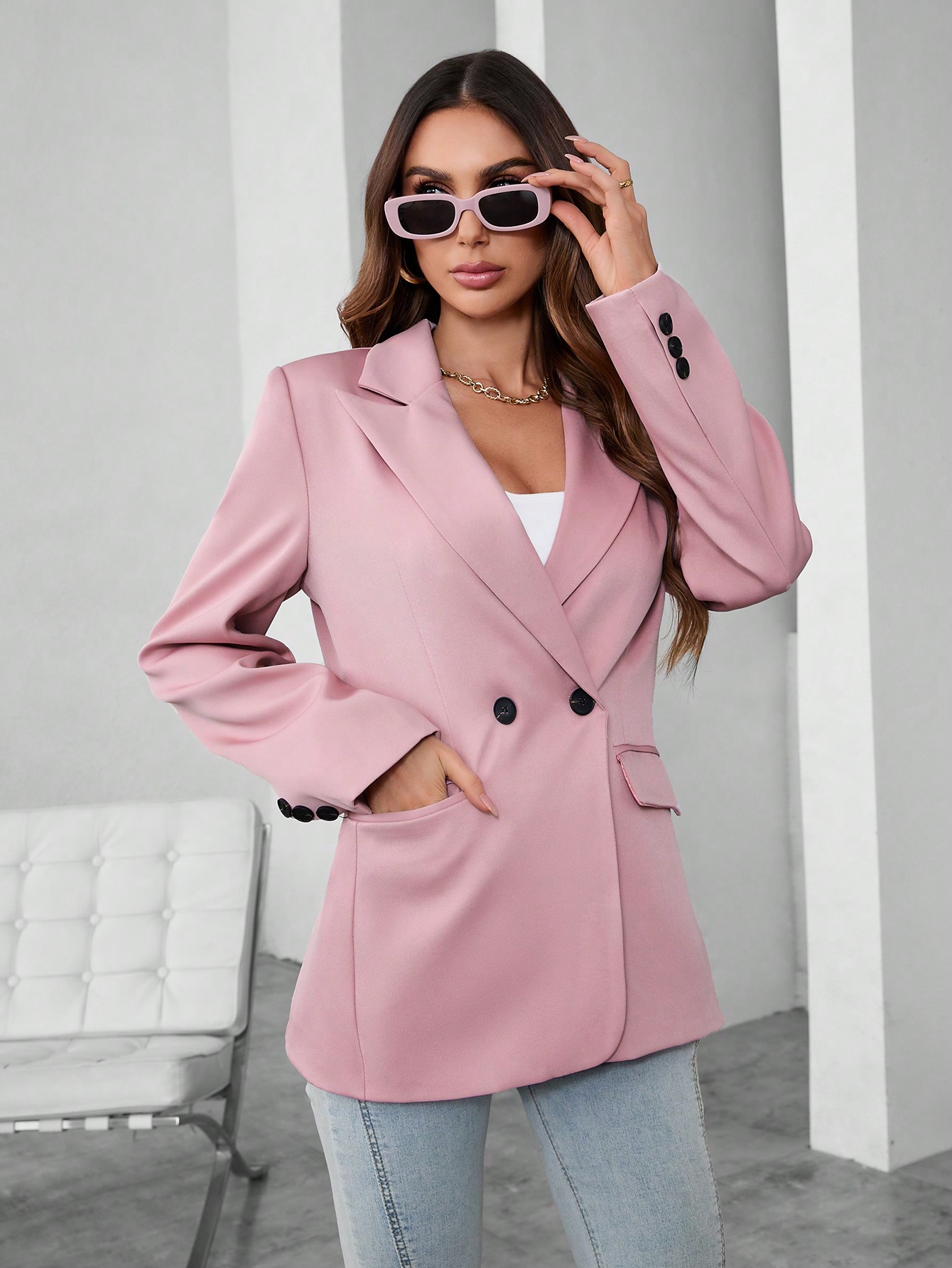 In Pink Women Blazers