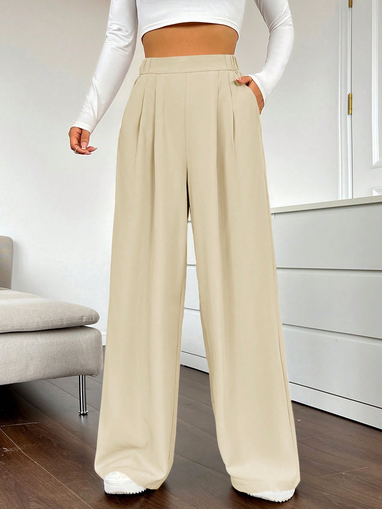 In Beige Women Pants