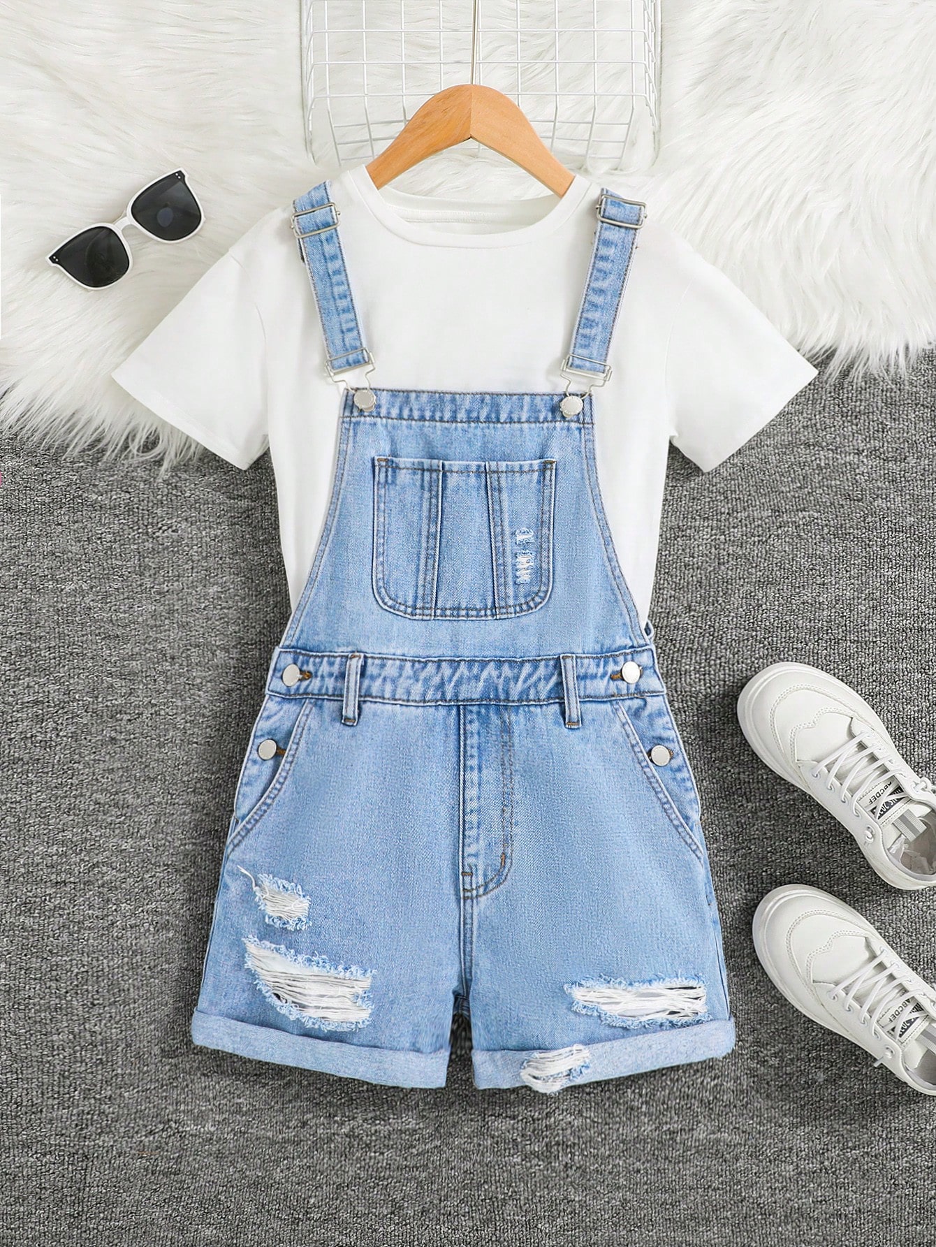 Teen Girls Denim Overalls & Jumpsuits