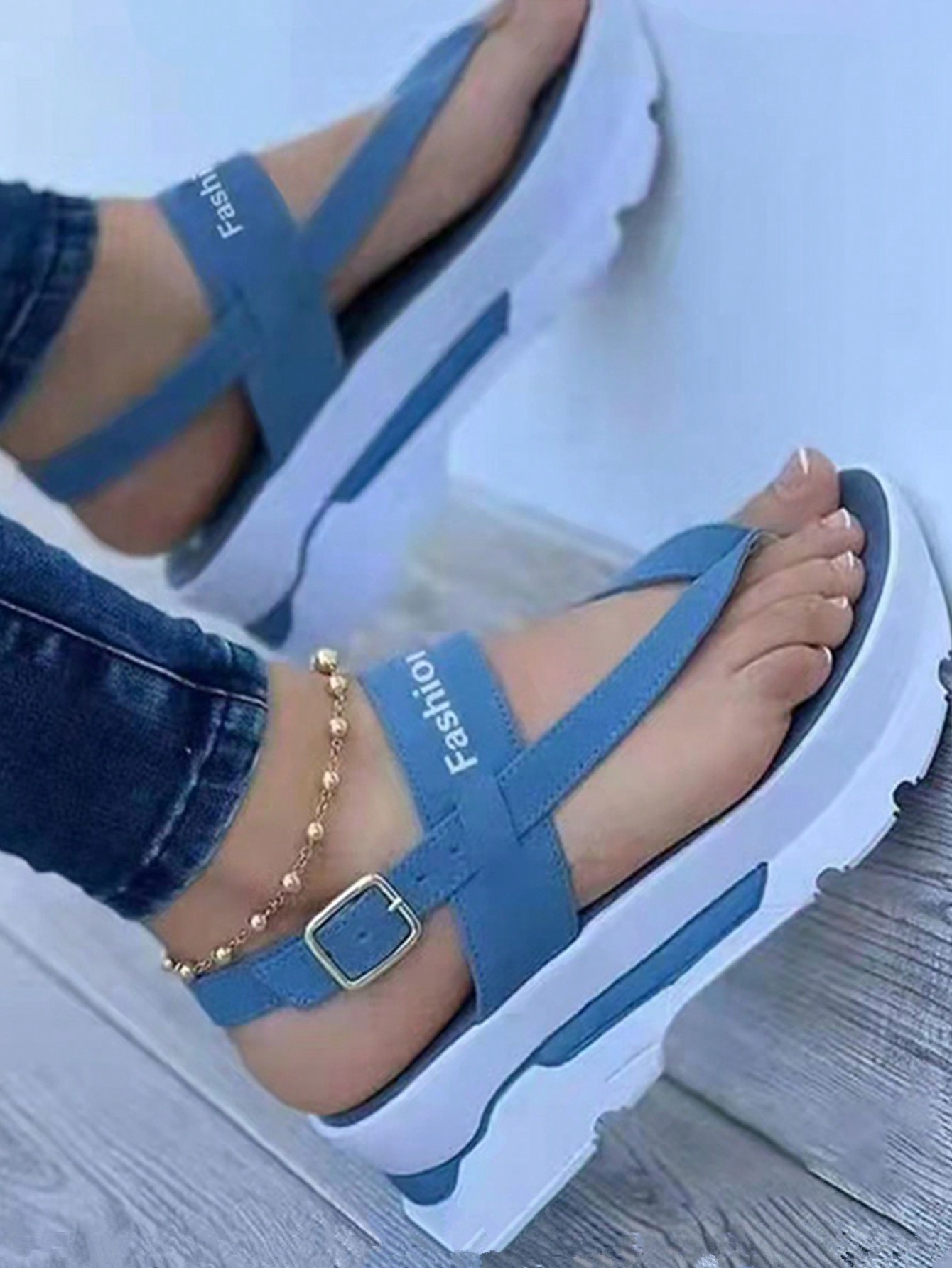 In Blue Women Platforms & Wedge Sandals