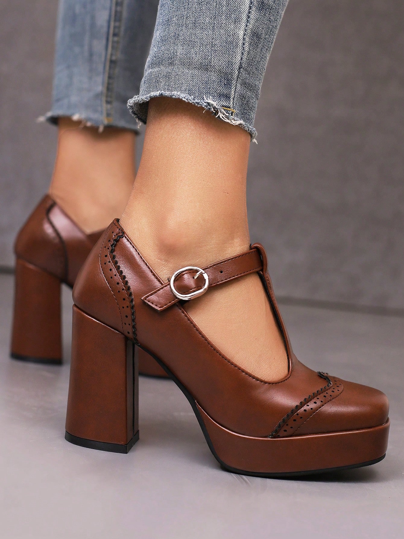 In Coffee Brown Women Pumps