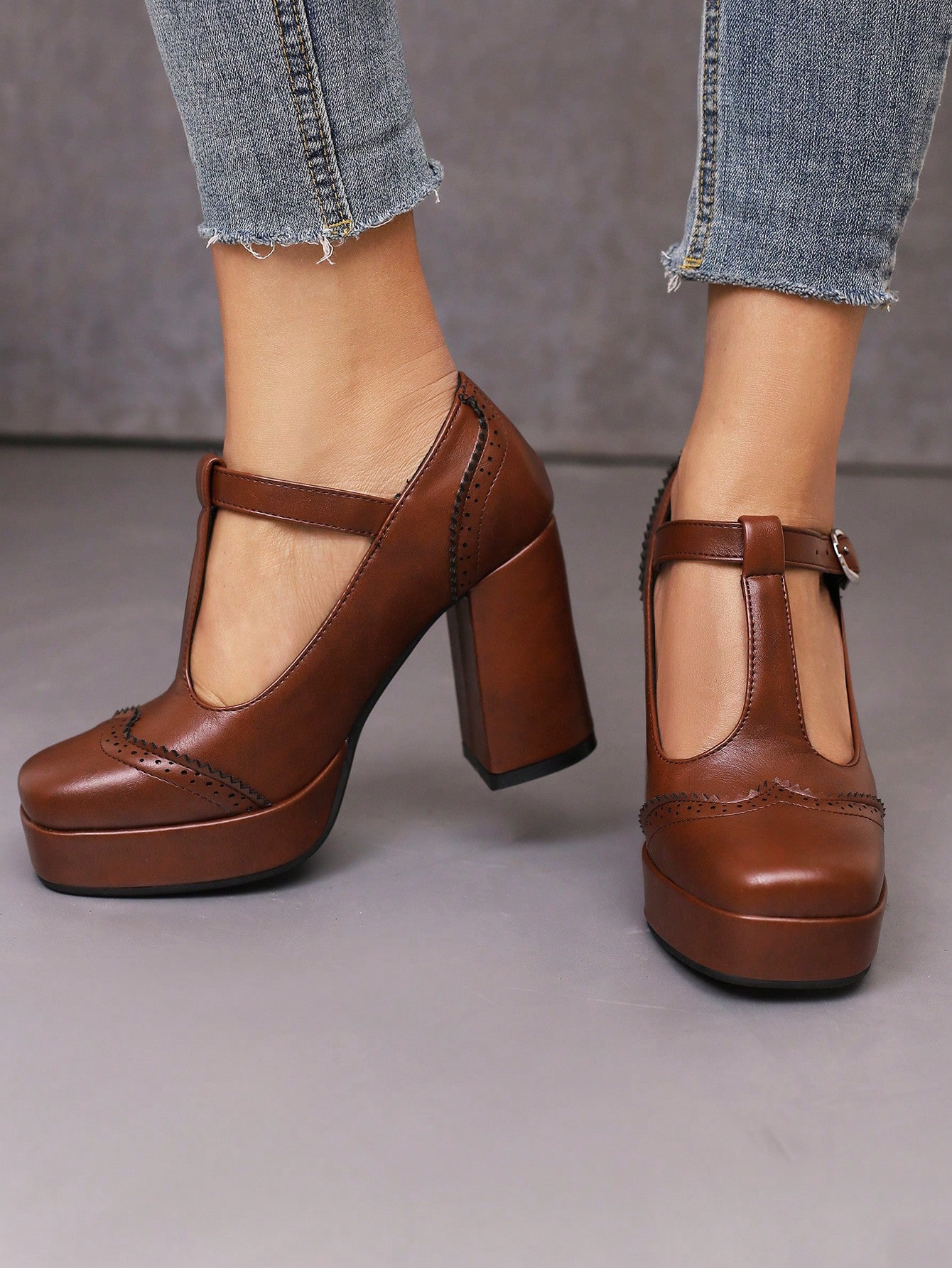 In Coffee Brown Women Pumps