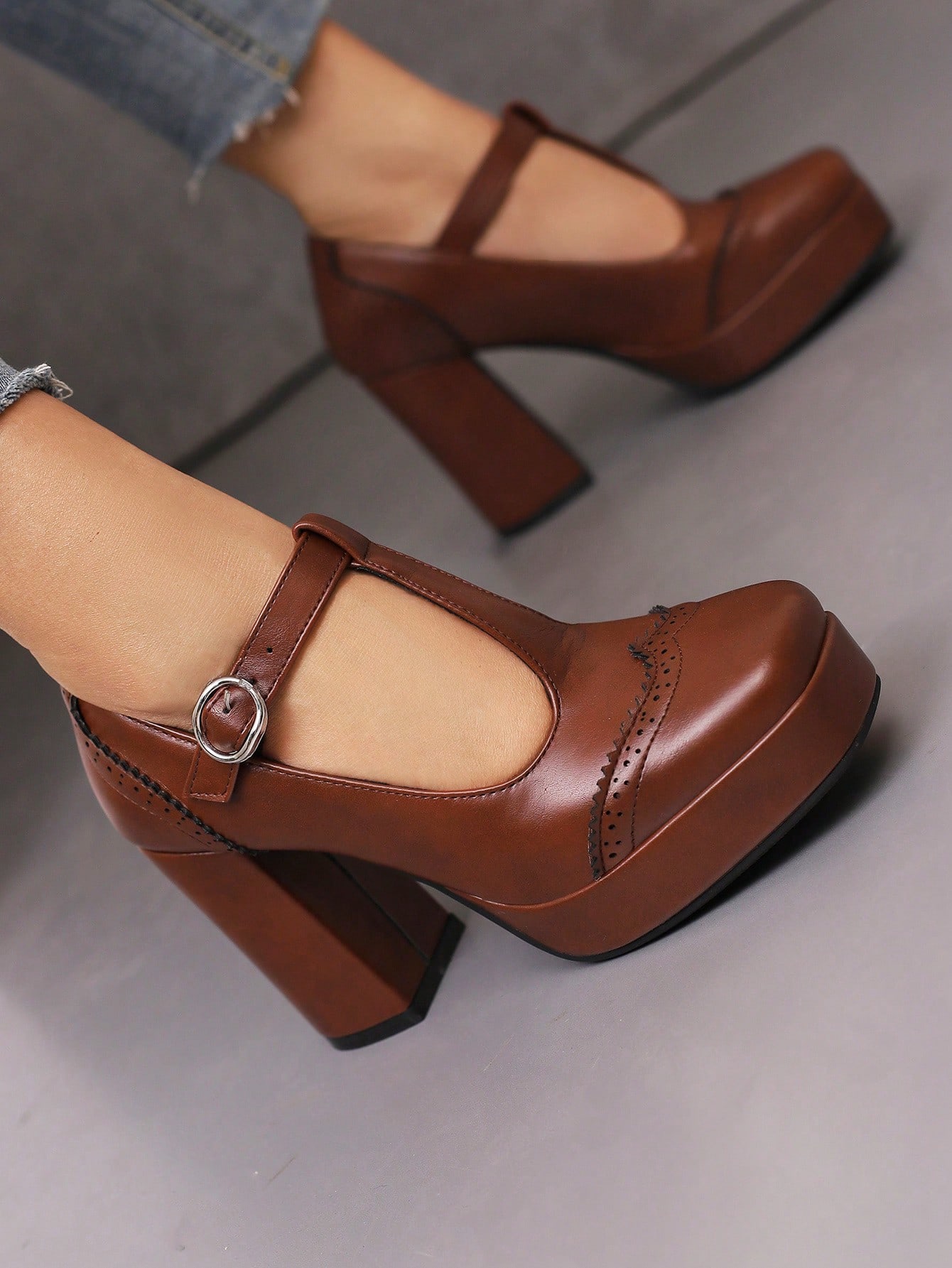 In Coffee Brown Women Pumps