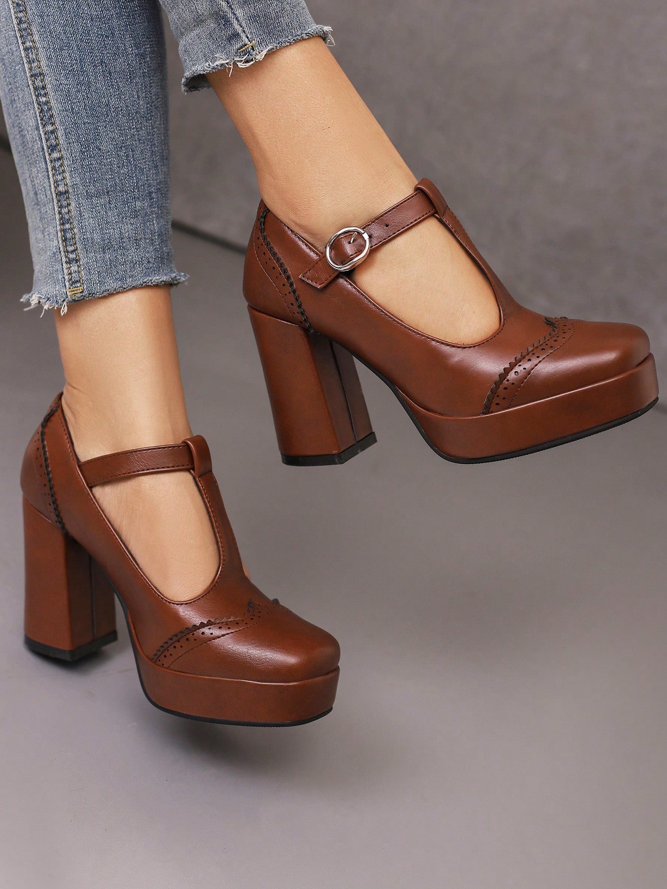 In Coffee Brown Women Pumps