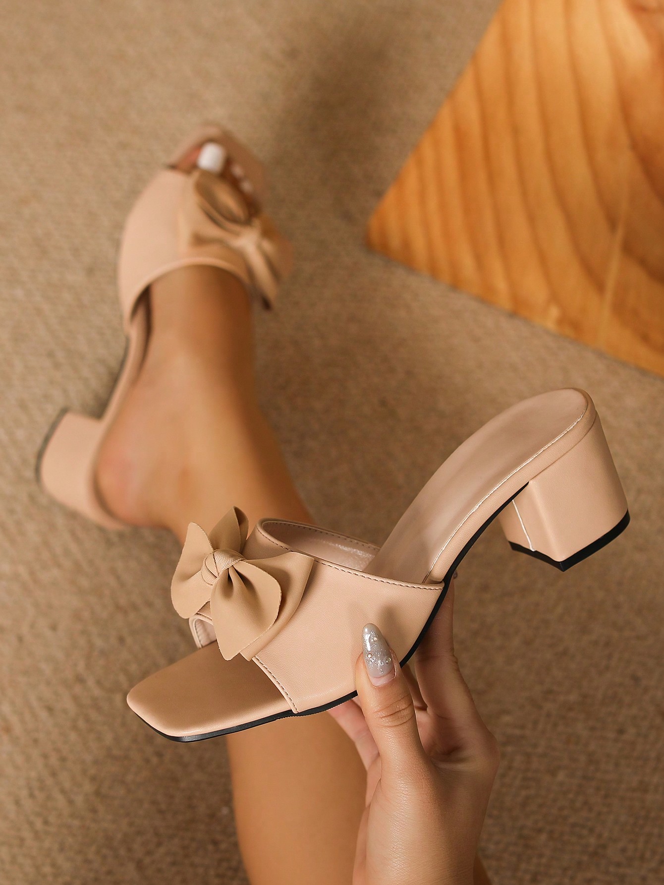 In Khaki Women Heeled Sandals