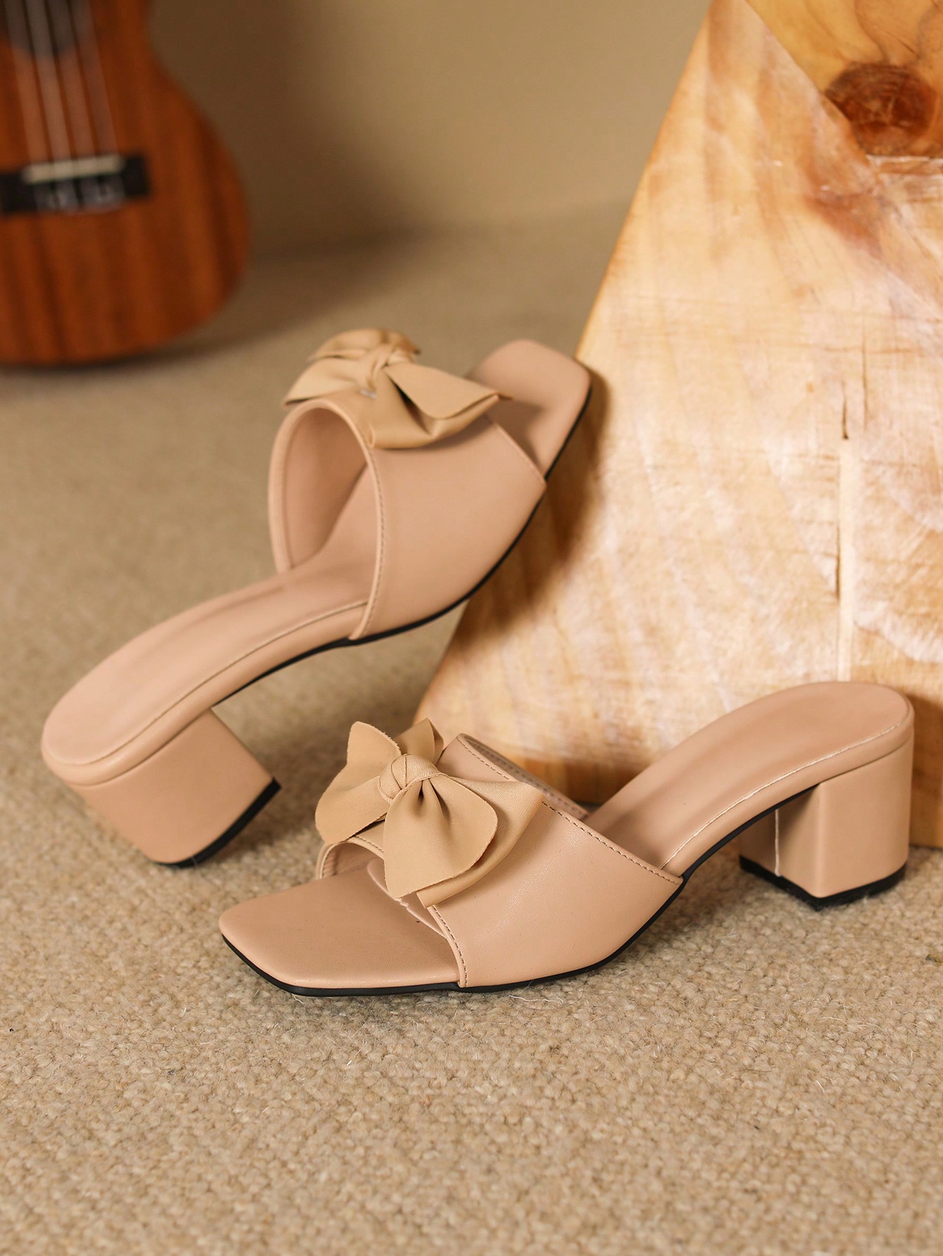 In Khaki Women Heeled Sandals