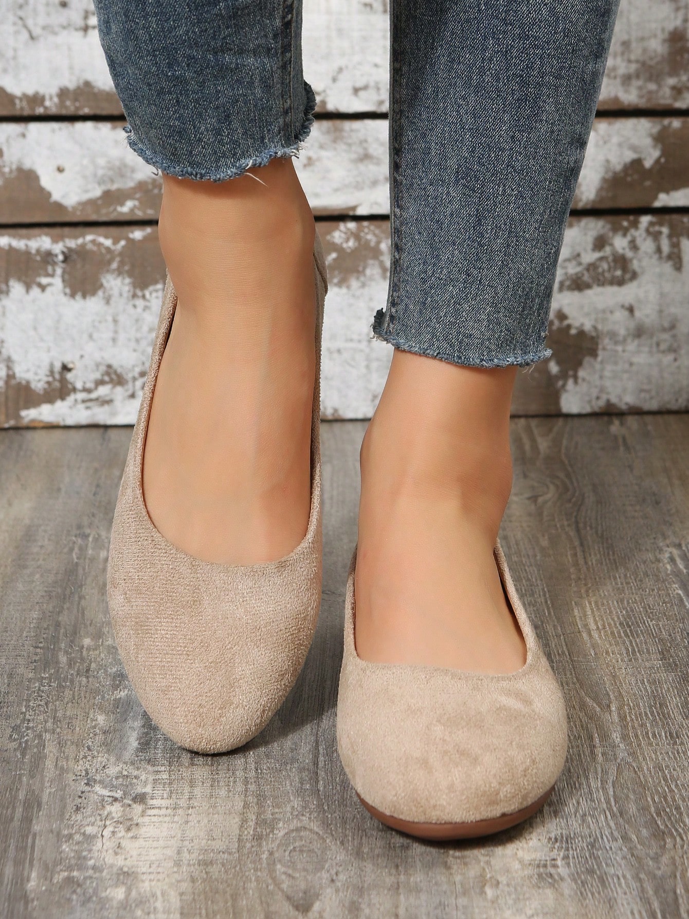 In Beige Women Flats