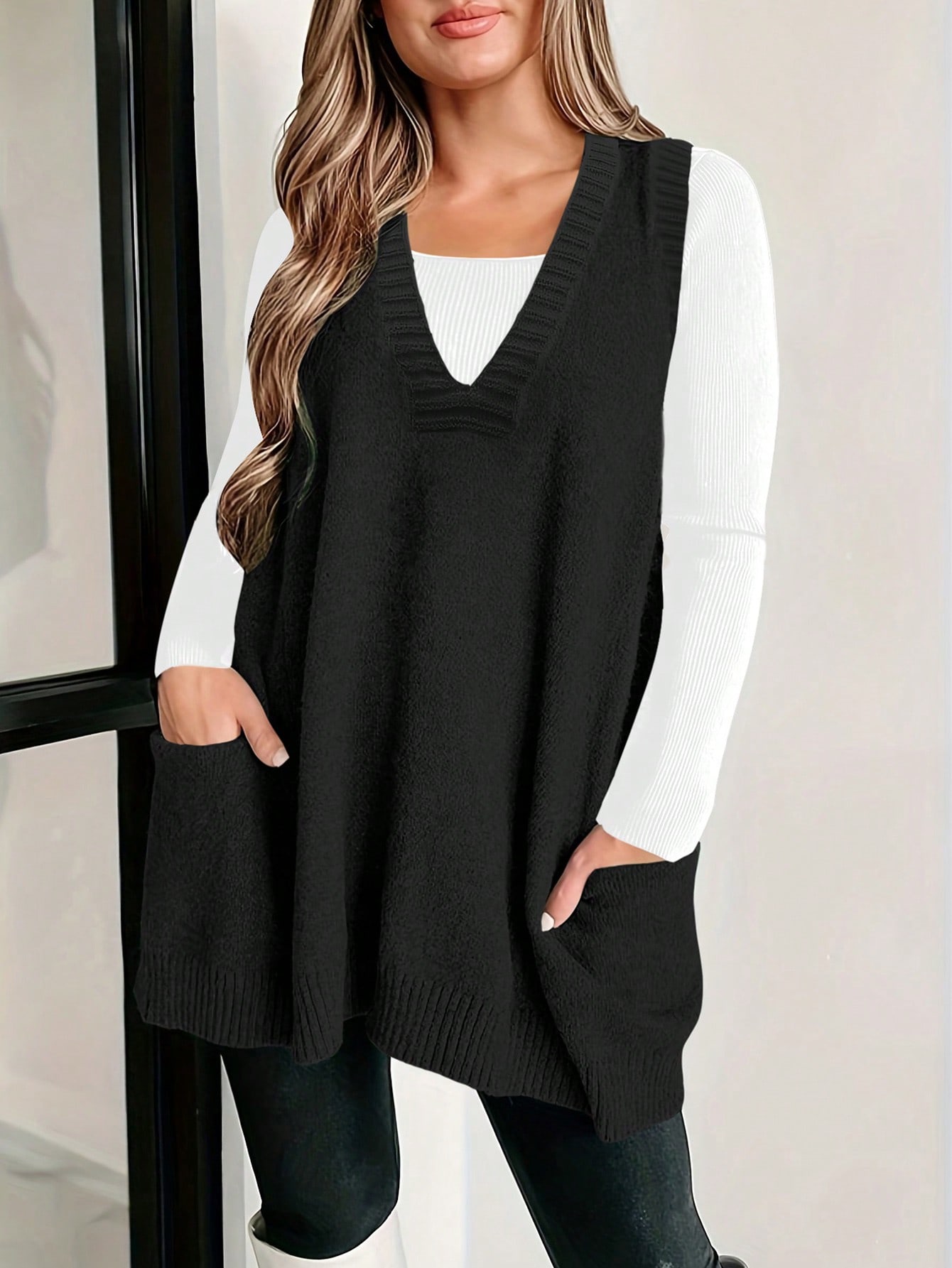 In Casual Plus Size Sweater Vests