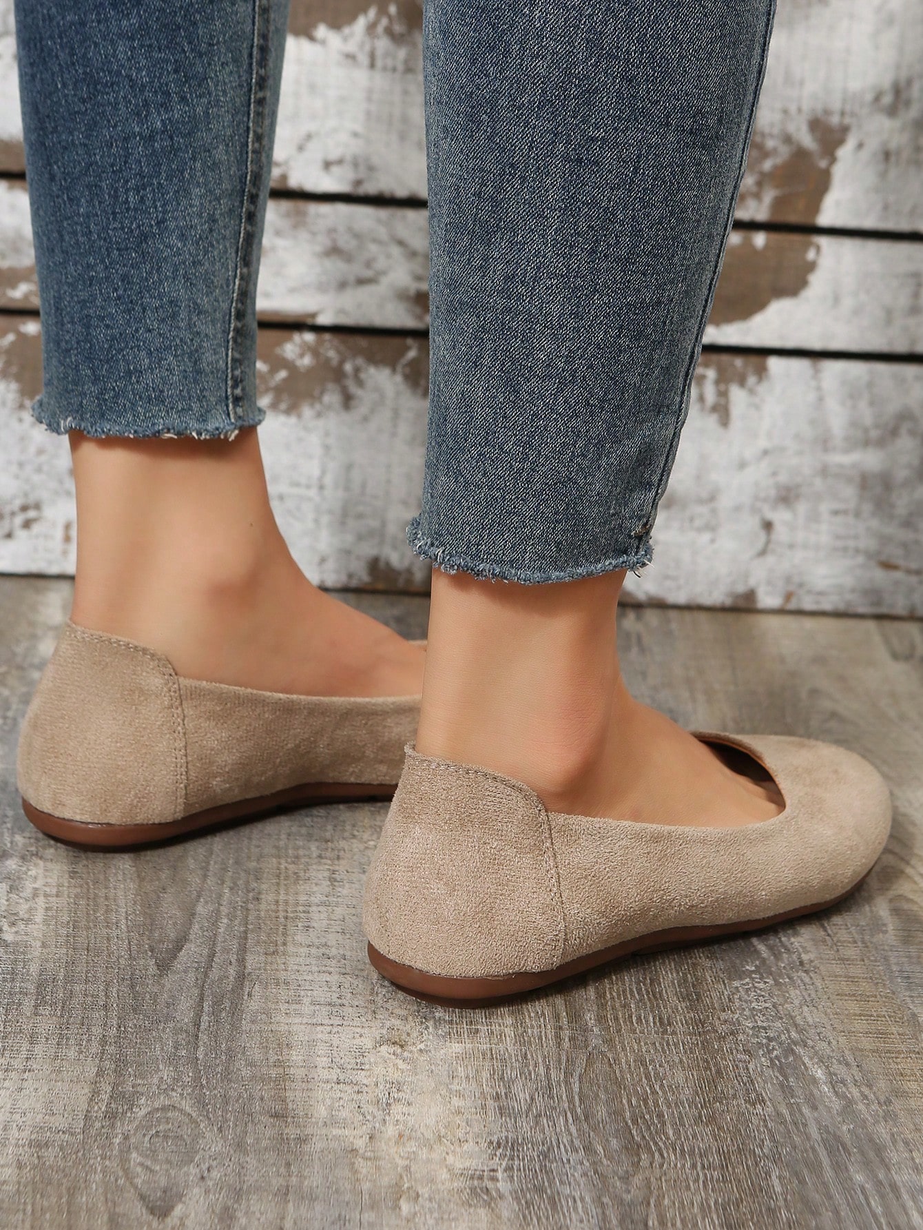 In Beige Women Flats