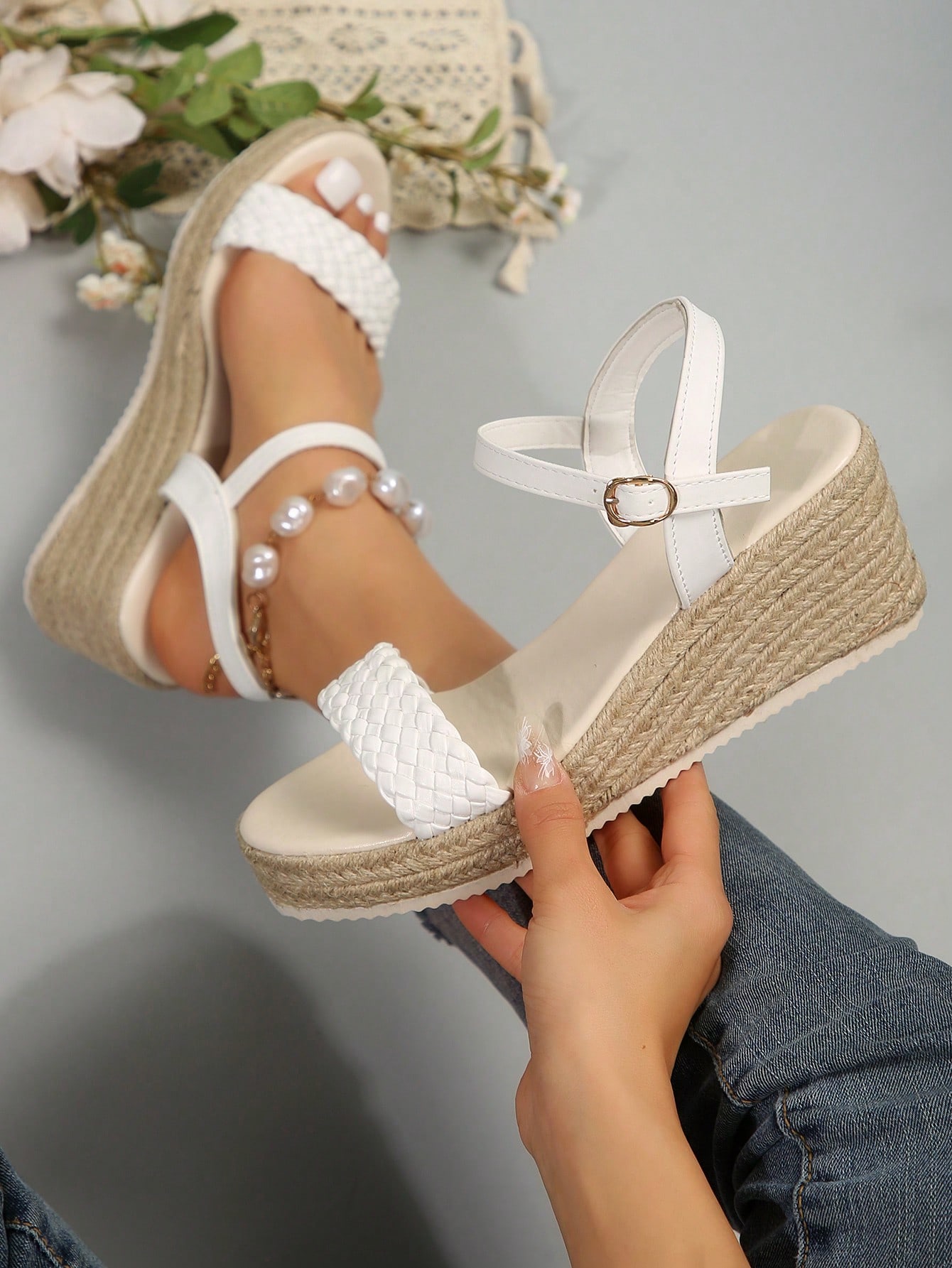 In White Women Platforms & Wedge Sandals