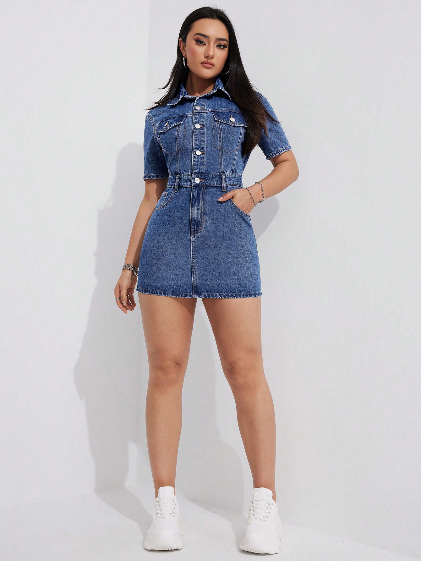 In Blue Women Denim Dresses