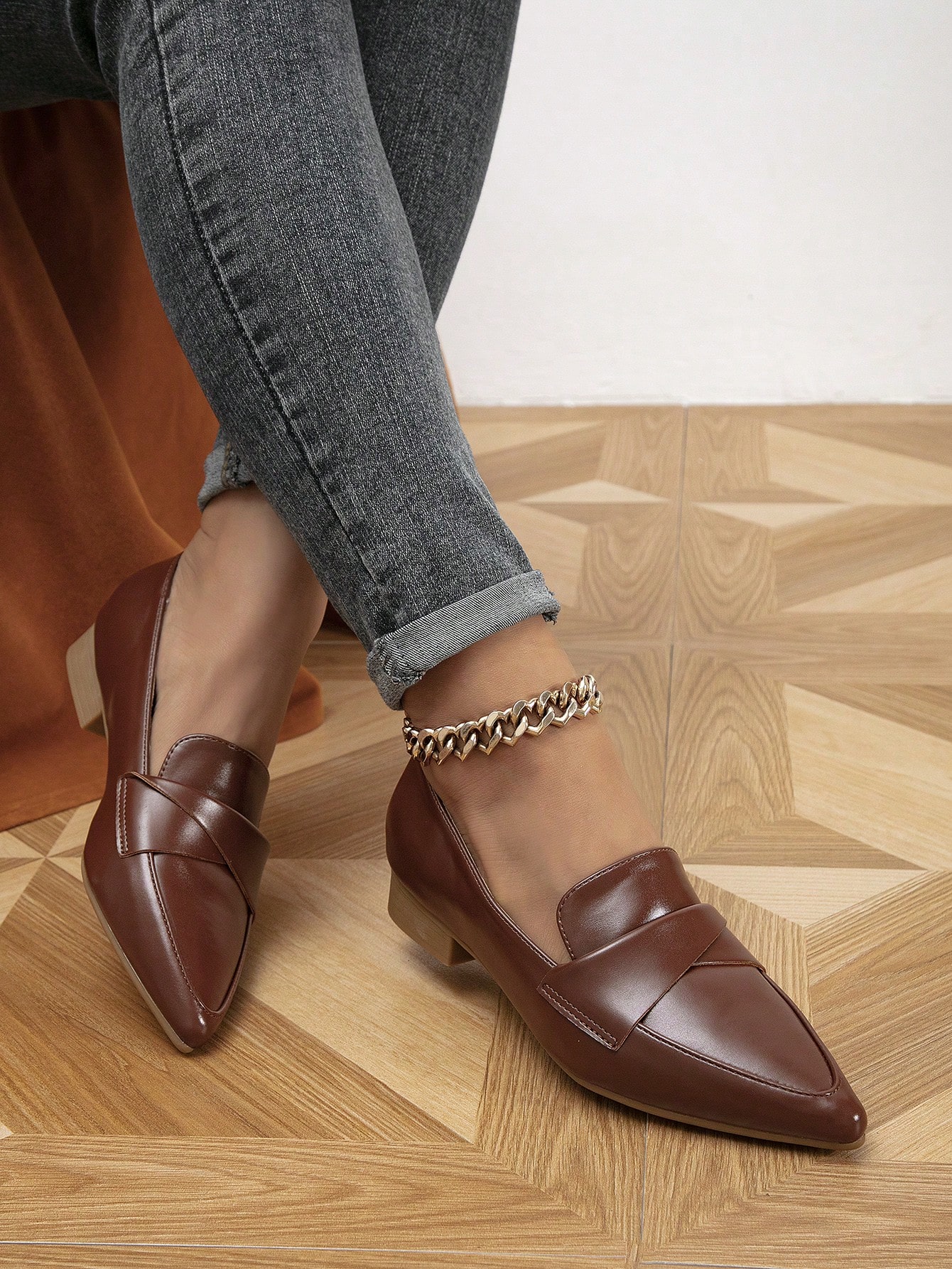 In Coffee Brown Women Flats