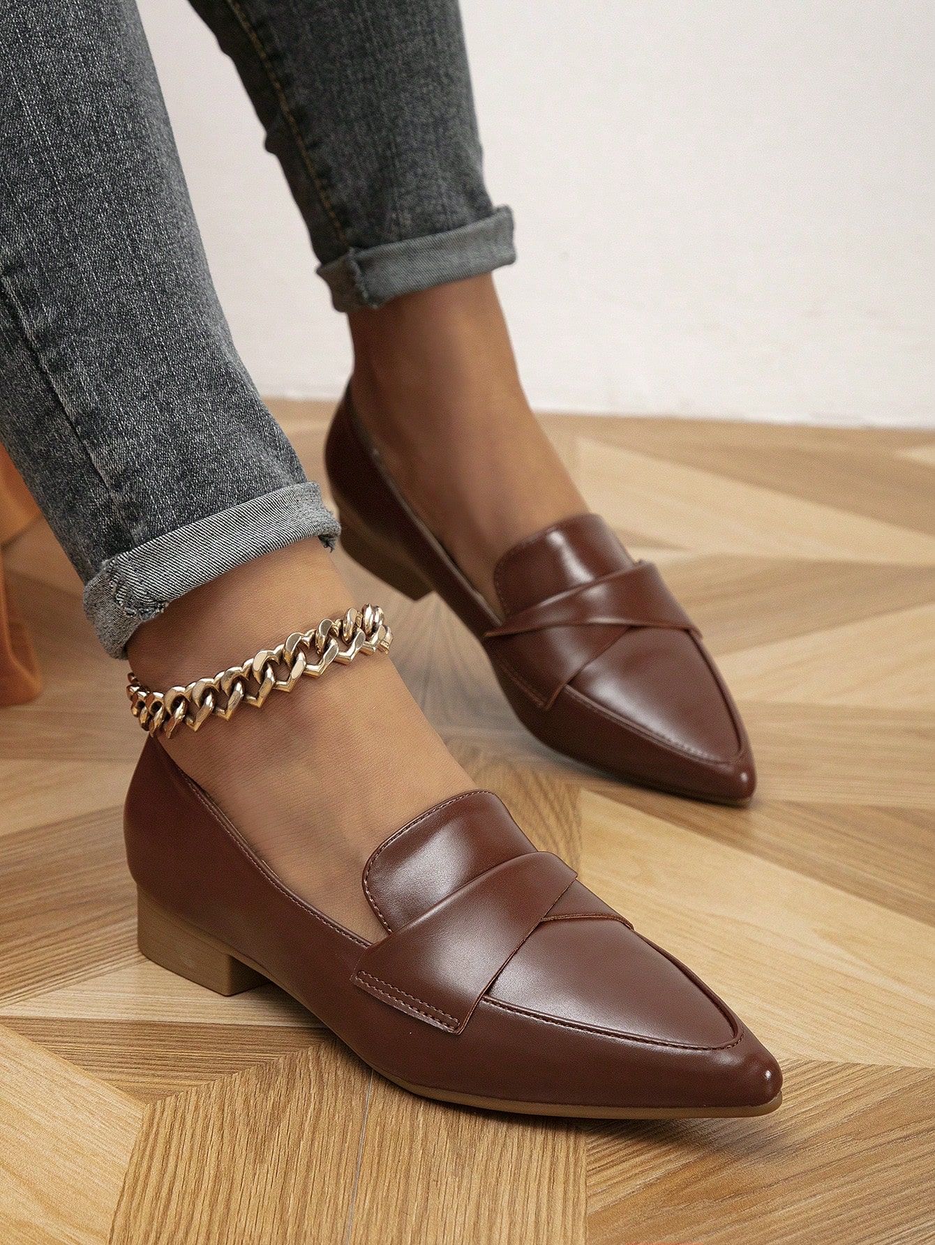 In Coffee Brown Women Flats