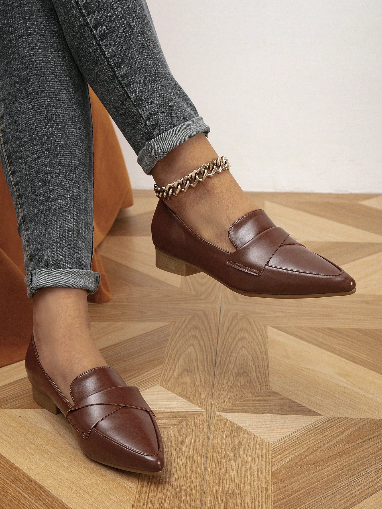 In Coffee Brown Women Flats